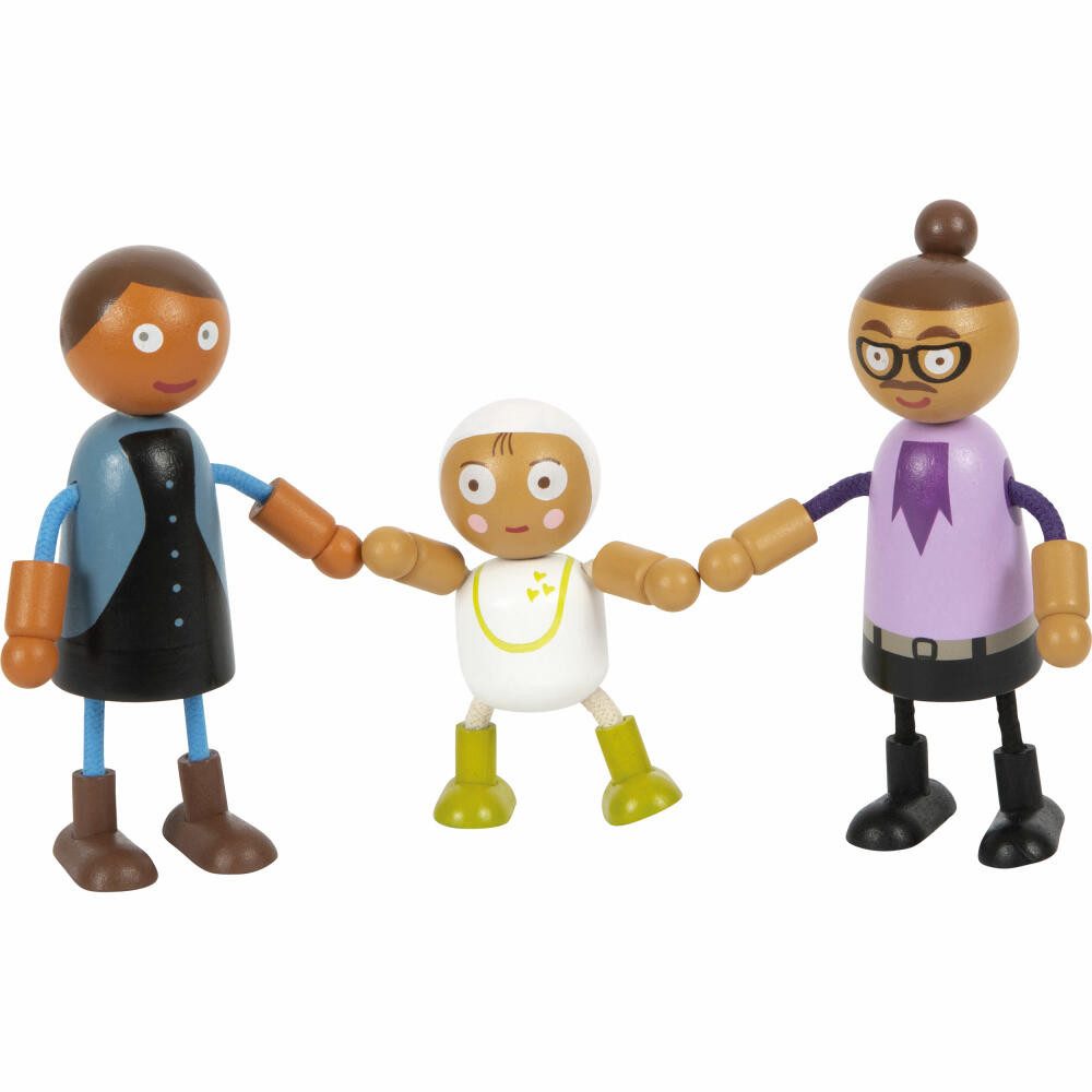 Small Foot Biegepuppe Familie mit Baby (Set, 9-tlg)