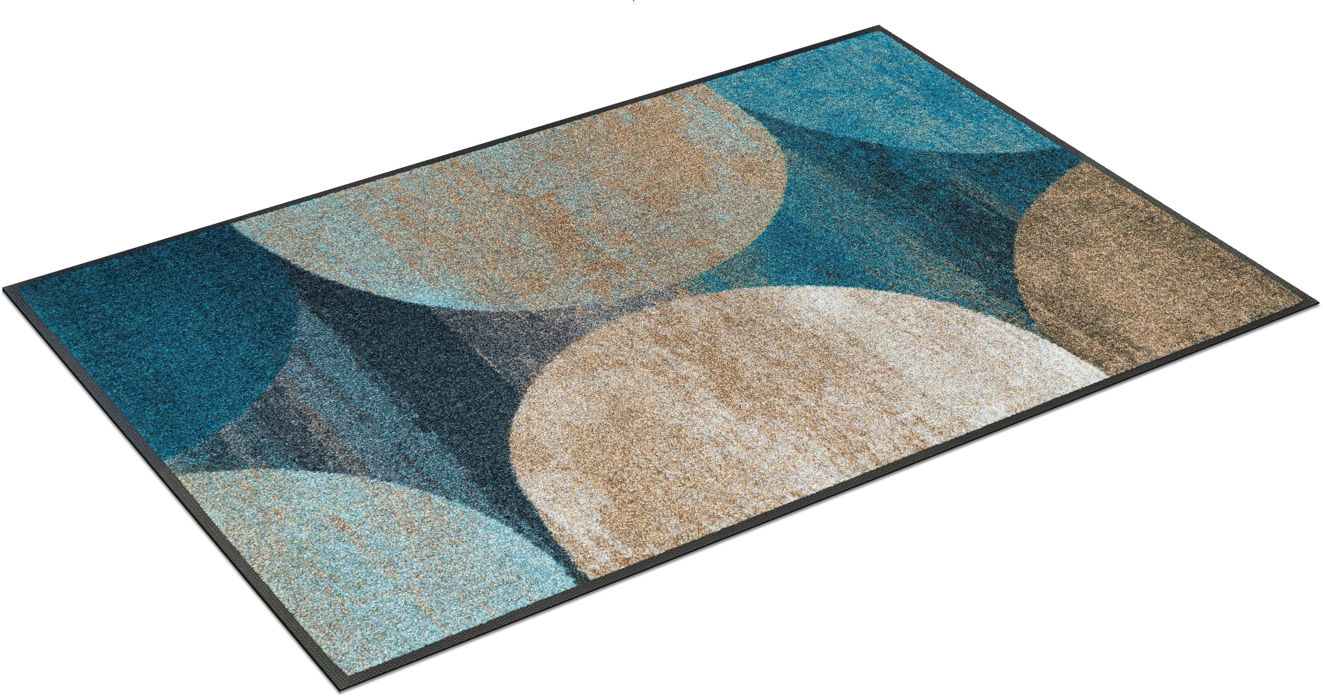 Teppich Galaxia, wash+dry by Kleen-Tex, rechteckig, Höhe: 7 mm, rutschhemmend, waschbar, Wohnzimmer