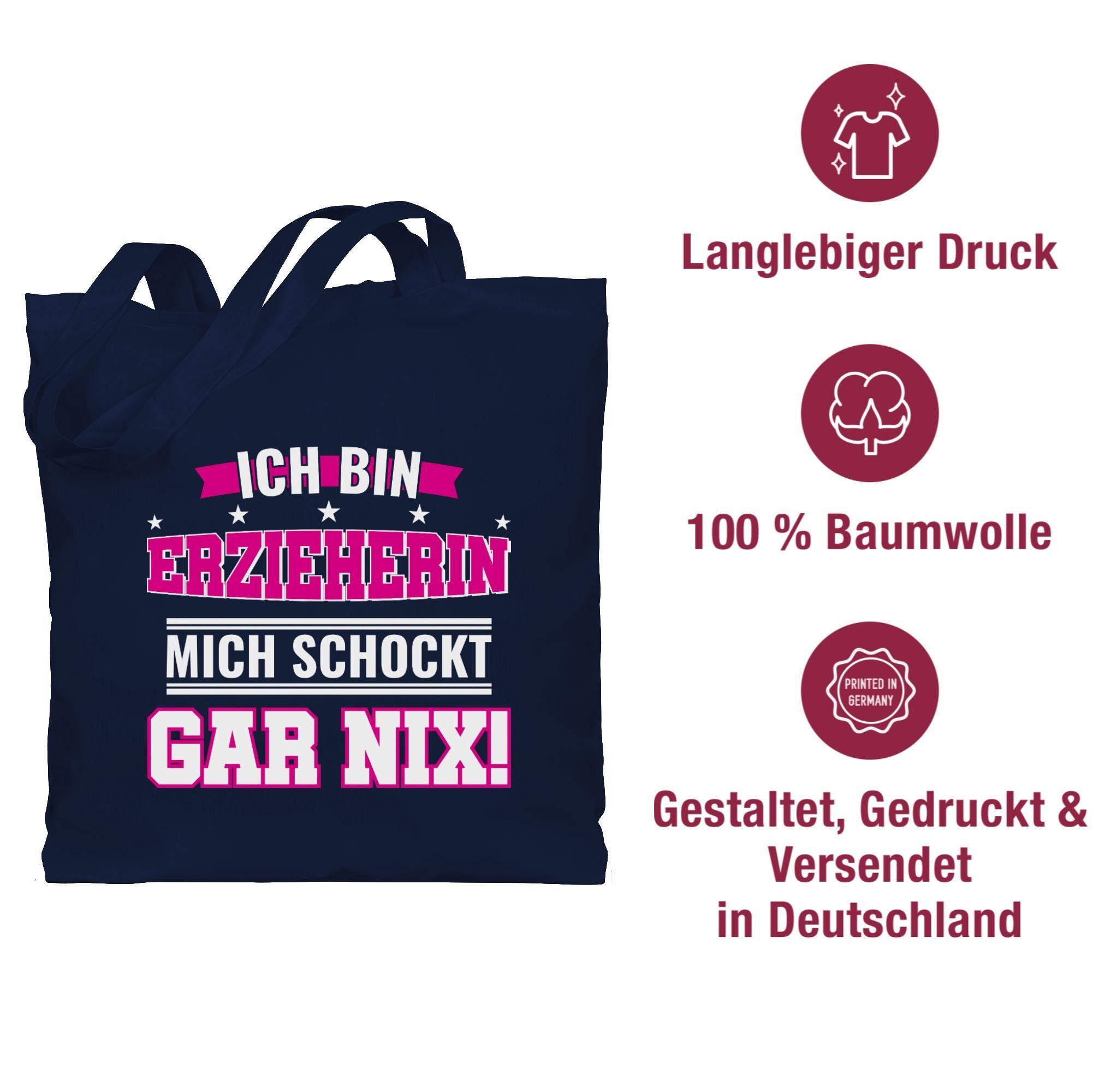 Beruf Blau Ich Navy Shirtracer bin 2 Erzieherin, Geschenke Umhängetasche Job und