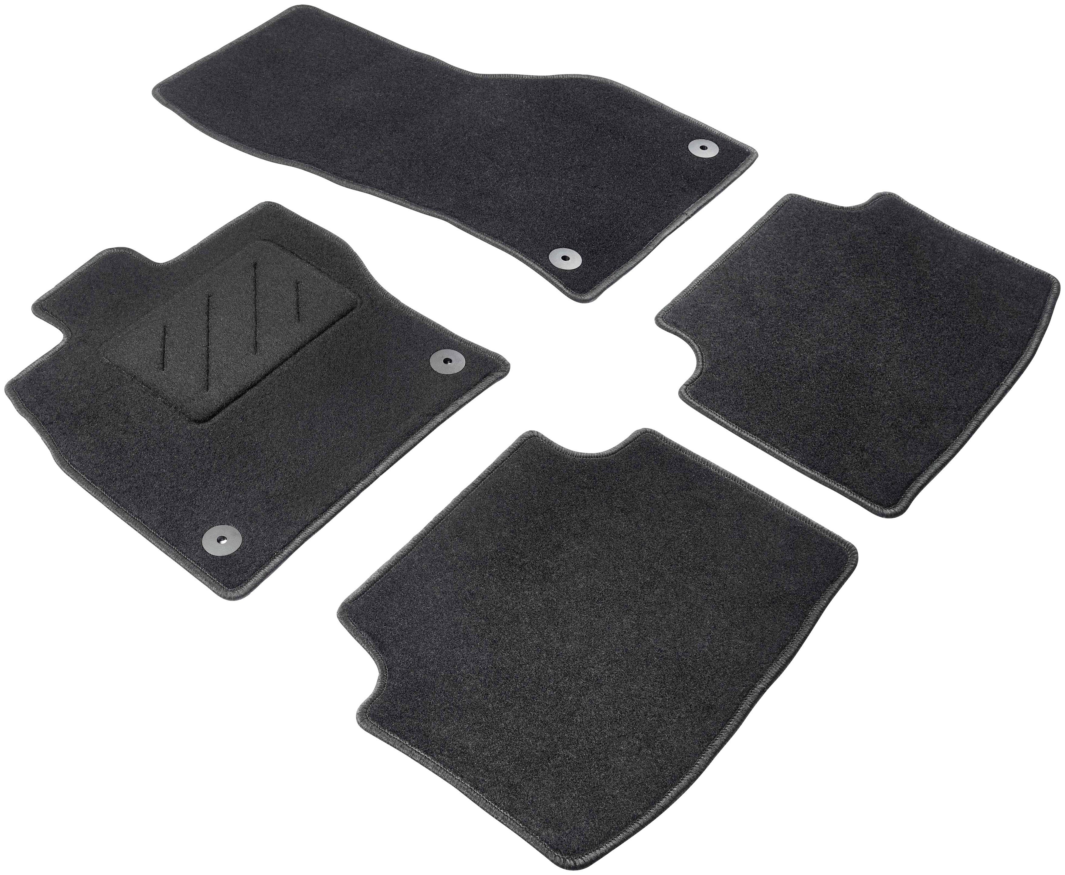 WALSER Passform-Fußmatten Standard (4 St), für VW Passat B8 08/2014-Heute B8 08/2014-Heute, Variant