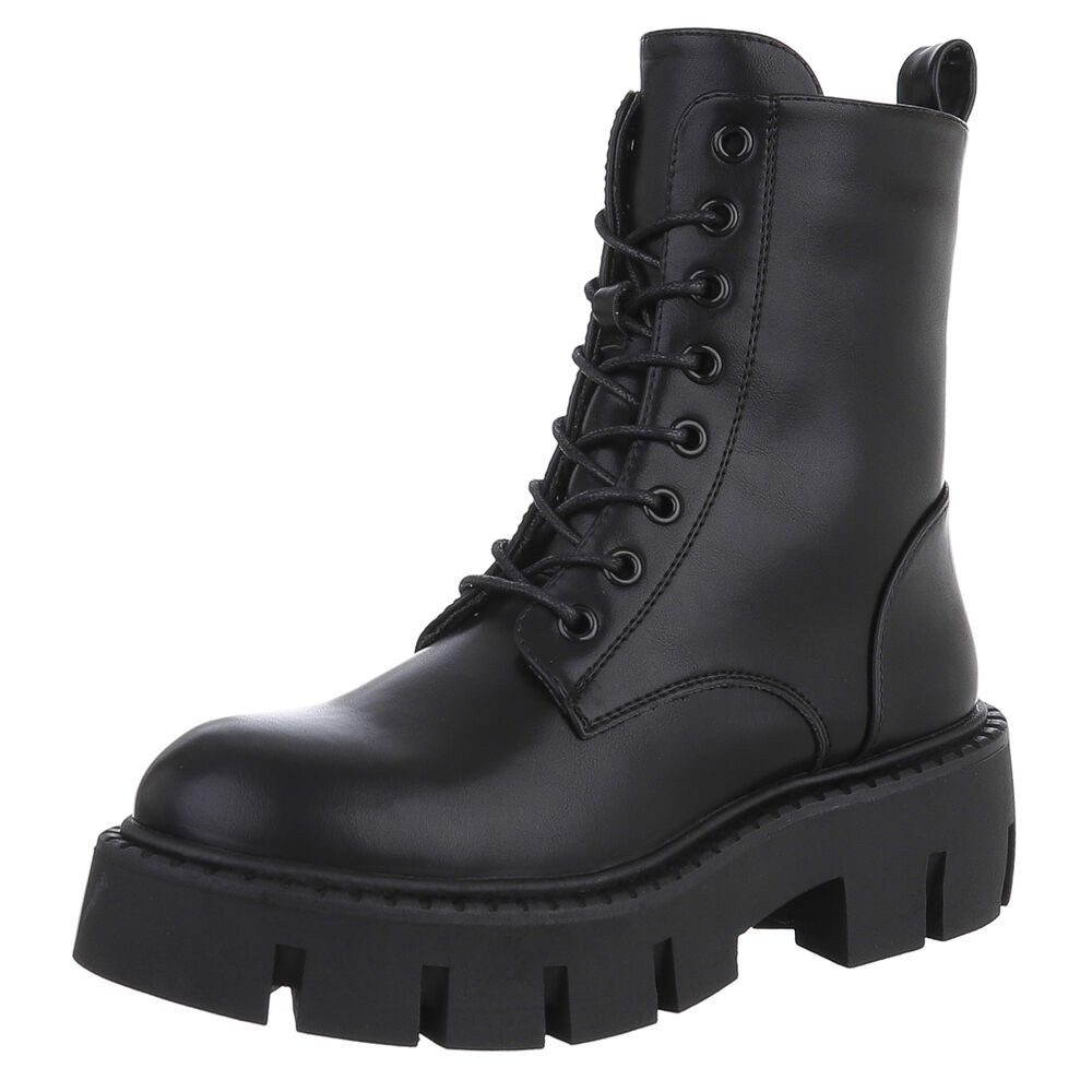 Ital-Design Damen Schnürschuhe Freizeit Schnürstiefelette (90110136) Blocka günstig online kaufen