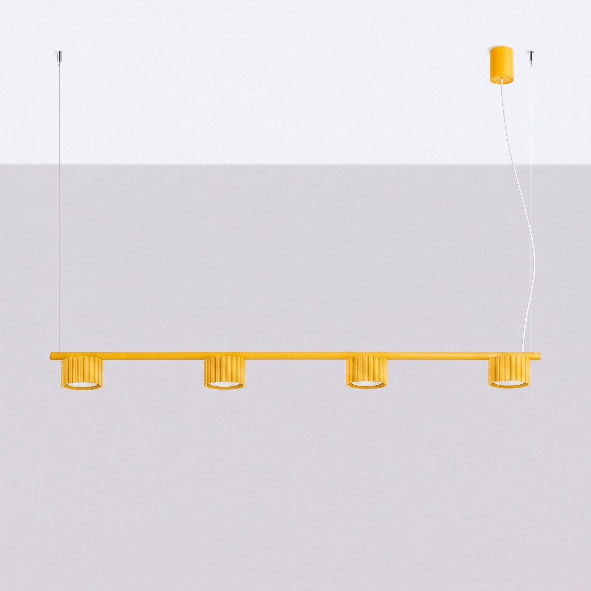 SOLLUX lighting Kronleuchter Kronleuchter AURA 4 gelb Gx53, Nicht enthalten