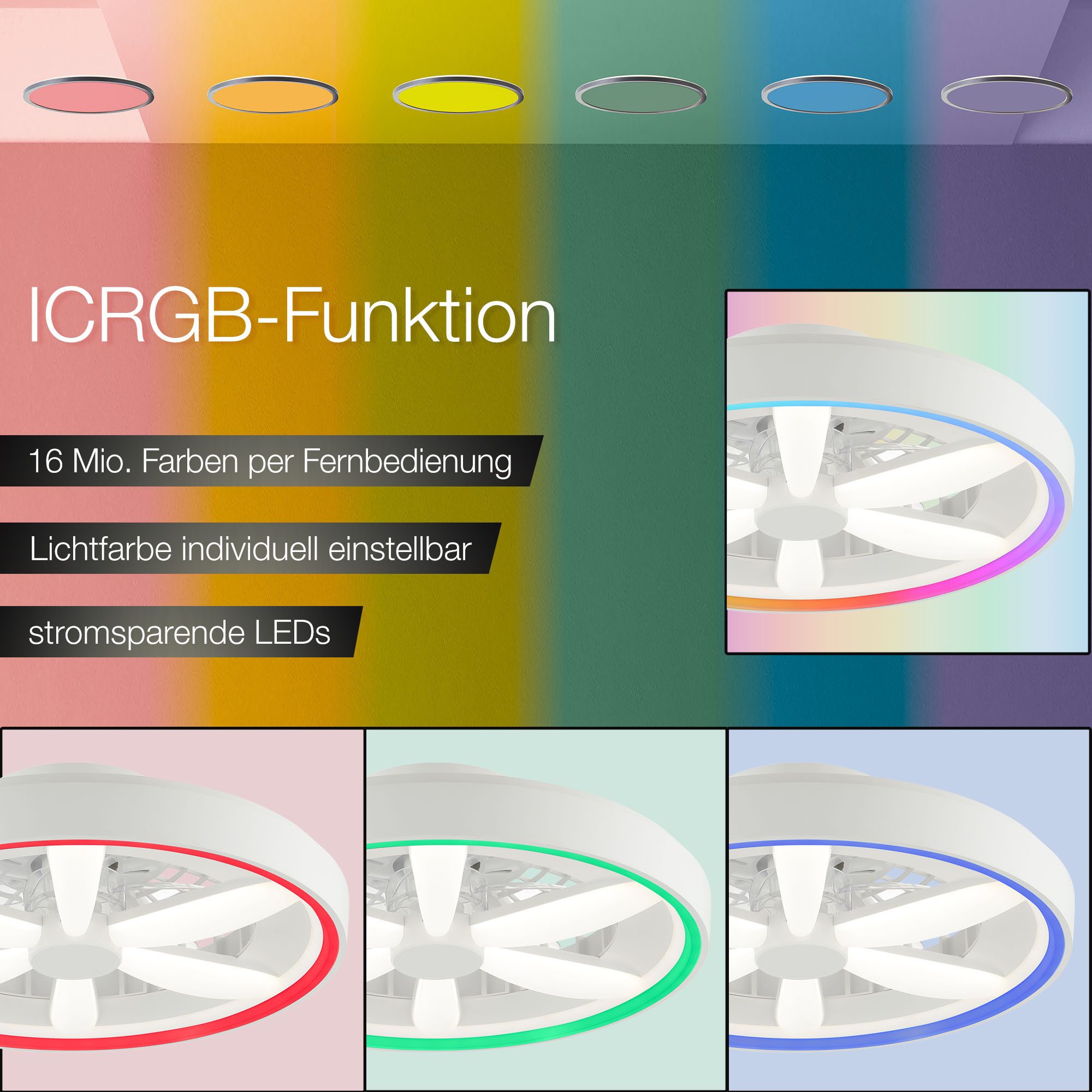 Brilliant LED Deckenleuchte Gaiano, CCT - über Fernbedienung, Dimmfunktion, günstig online kaufen