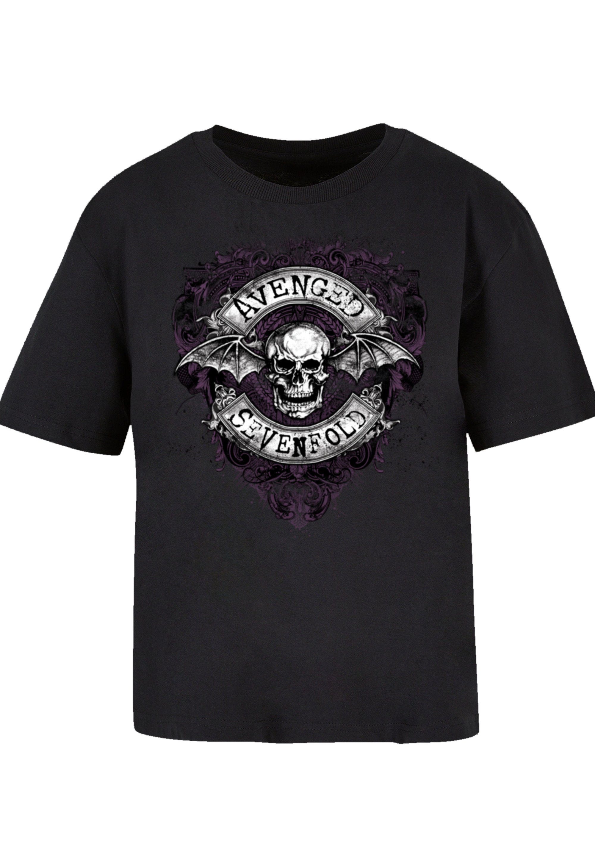 Qualität, Bat Flourish Sevenfold Avenged Premium Rock-Musik Band, Rock Band Metal T-Shirt F4NT4STIC