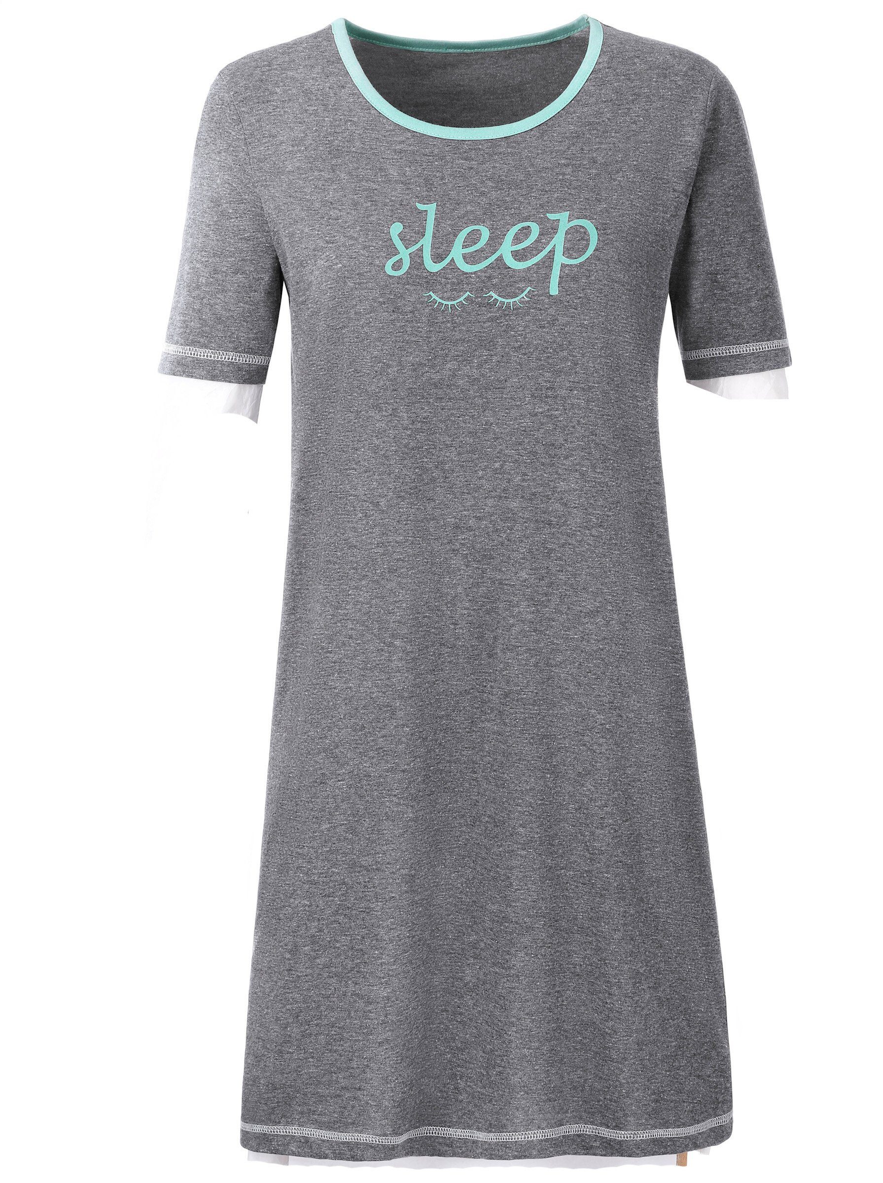 + WEIDEN Sleepshirt (2-tlg) WITT mint grau-meliert