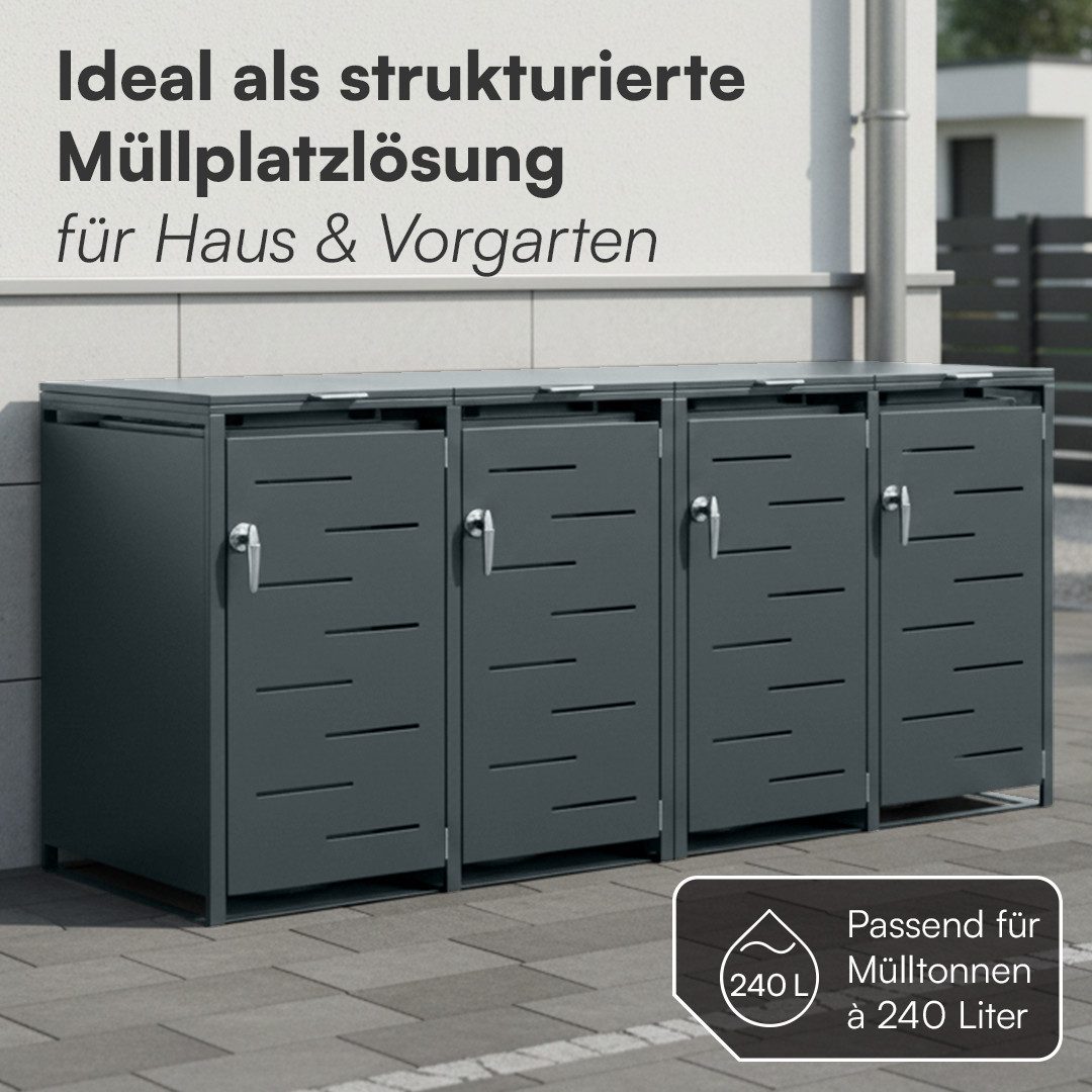 STEELSØN Mülltonnenbox Diorus 240L, abschließbar (Anthrazit, verfügbar mit günstig online kaufen