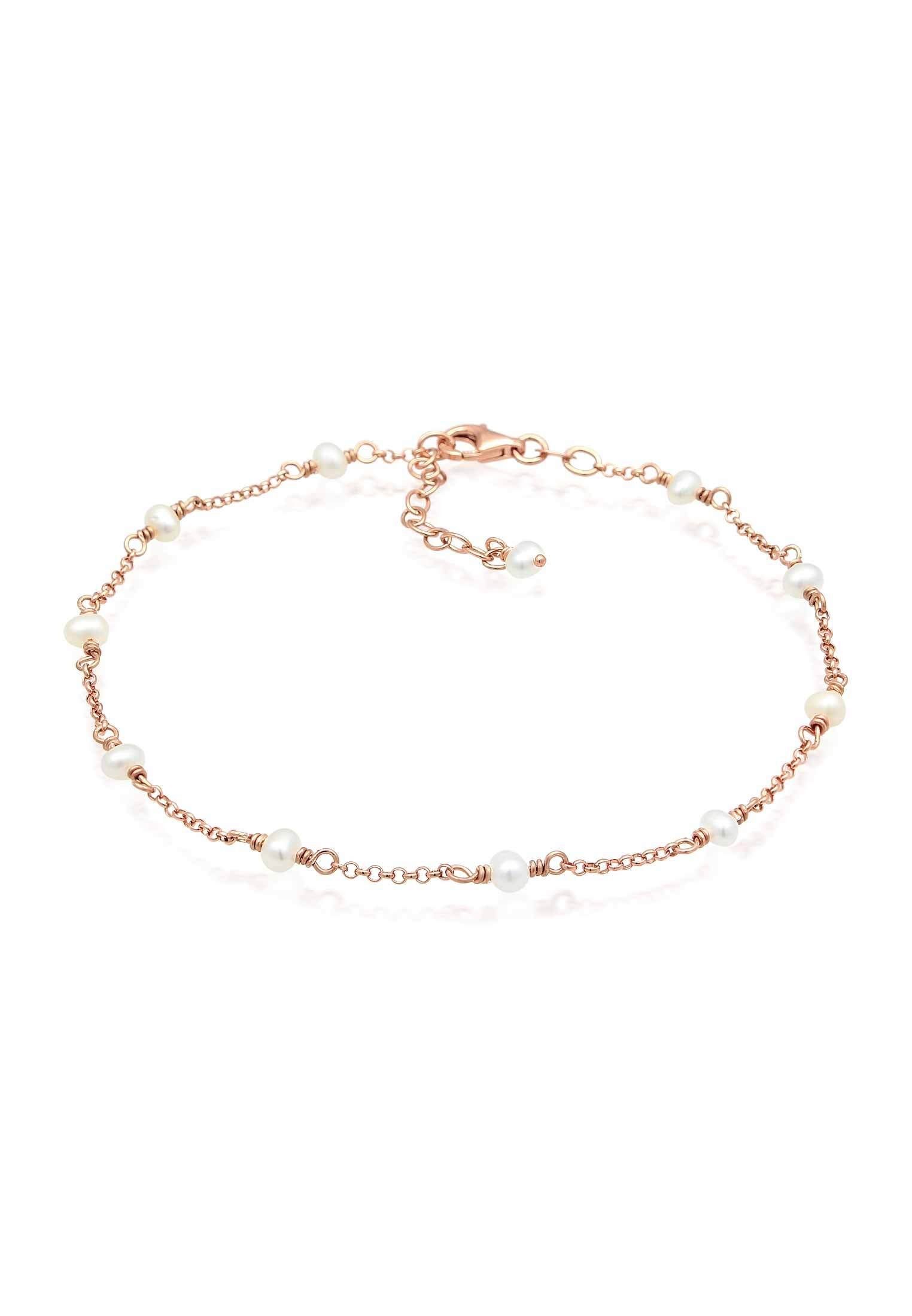 Elli Fußkette Fußkette mit Süßwasserzuchtperle 925 Silber günstig online kaufen