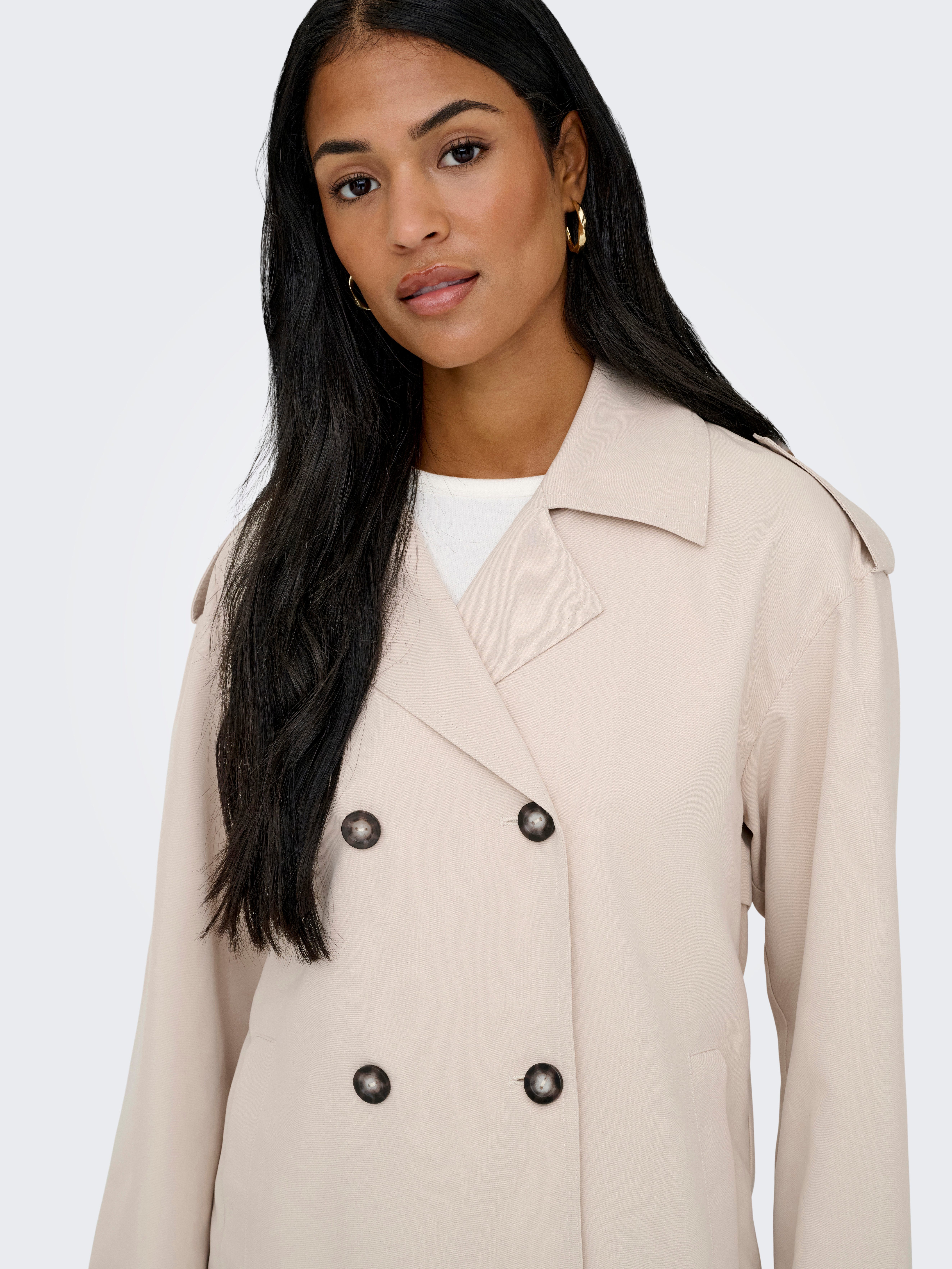 ONLY Kurzjacke ONLHANNAH SHORT LIFE TRENCHCOAT OTW Trenchcoat Style