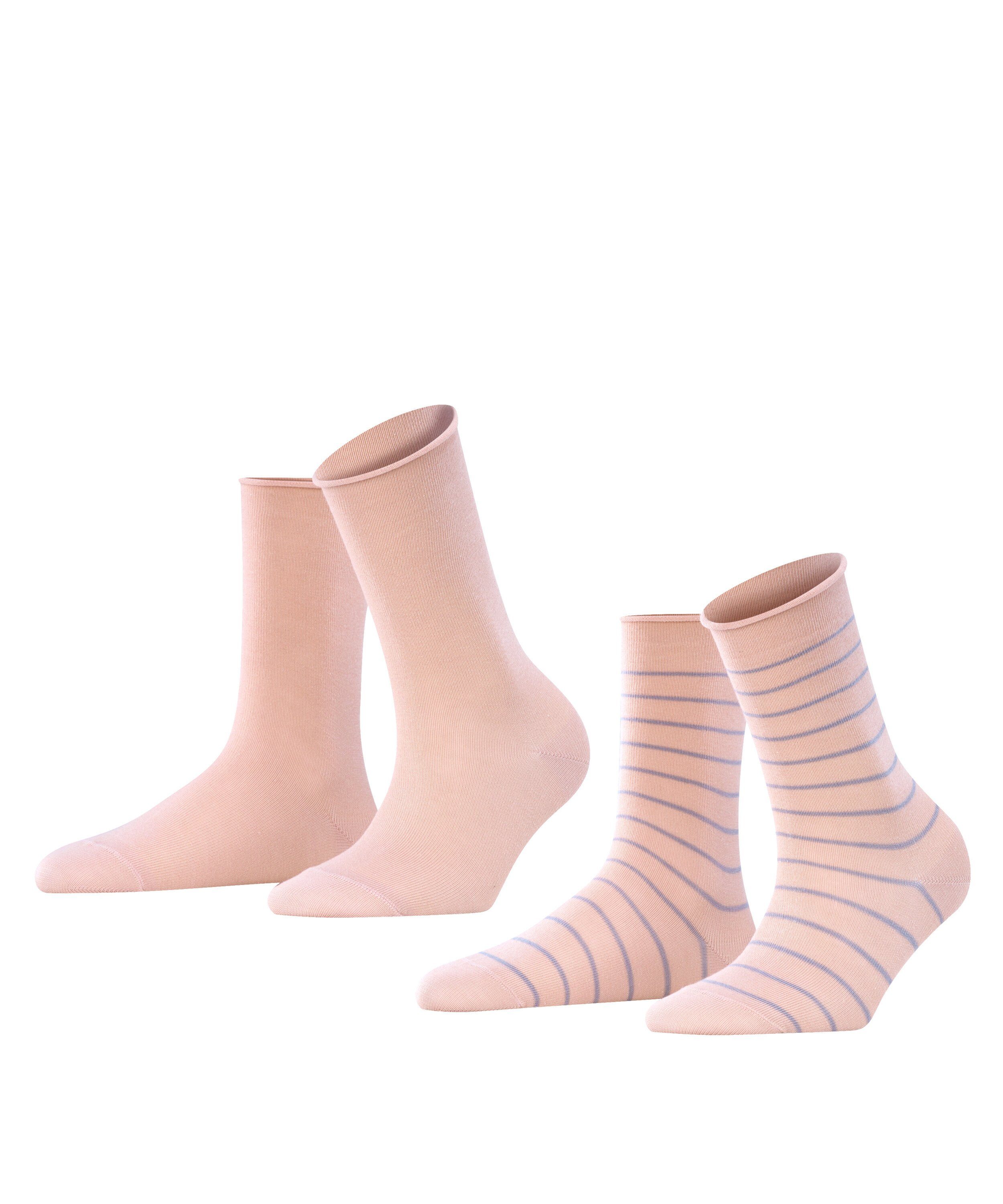 (2-Paar) (8645) Happy BLOSSOM Stripe FALKE Socken 2-Pack