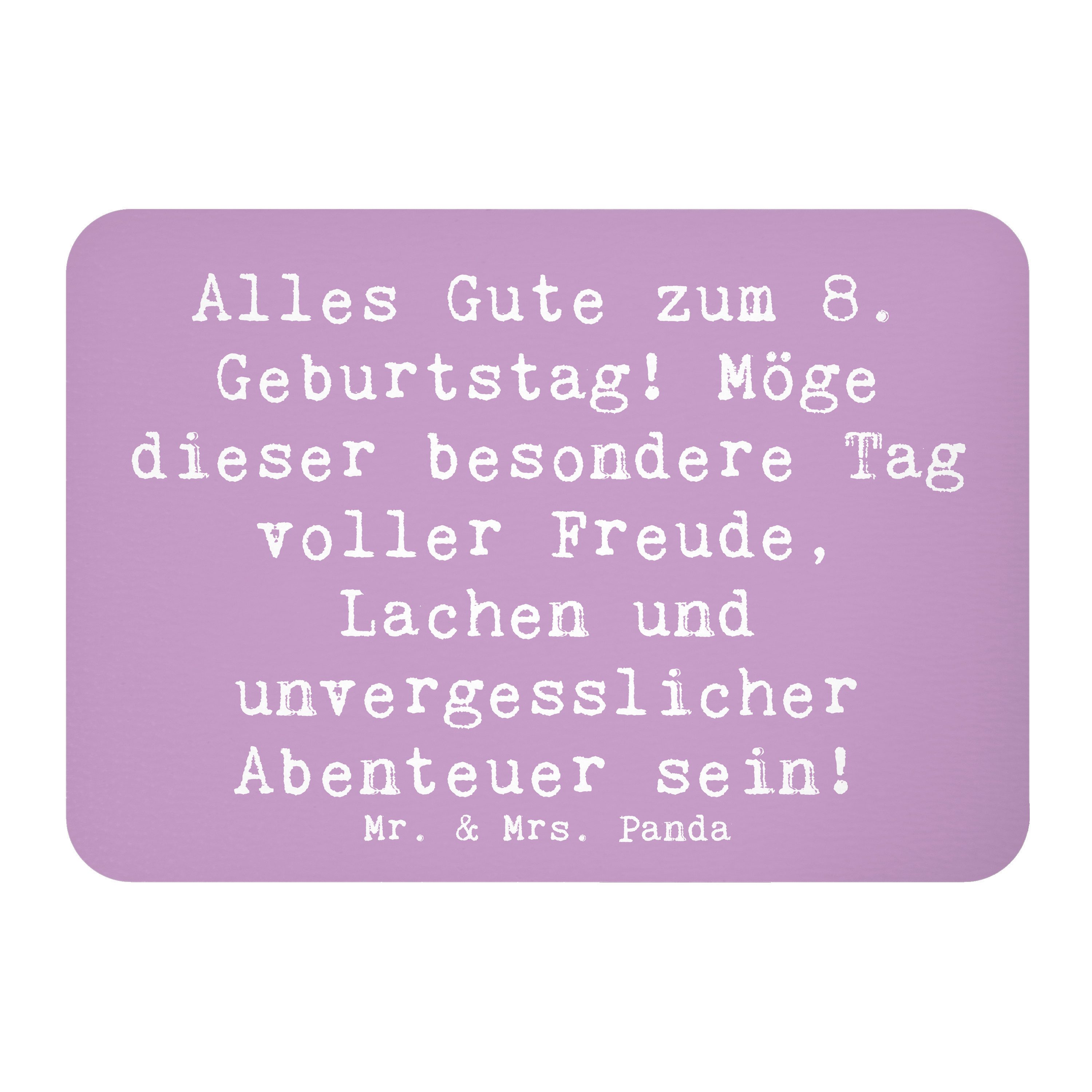 Magnet Spruch 8. Geburtstag Abenteuer - Lavendeltraum - Geschenk, Geburtstag