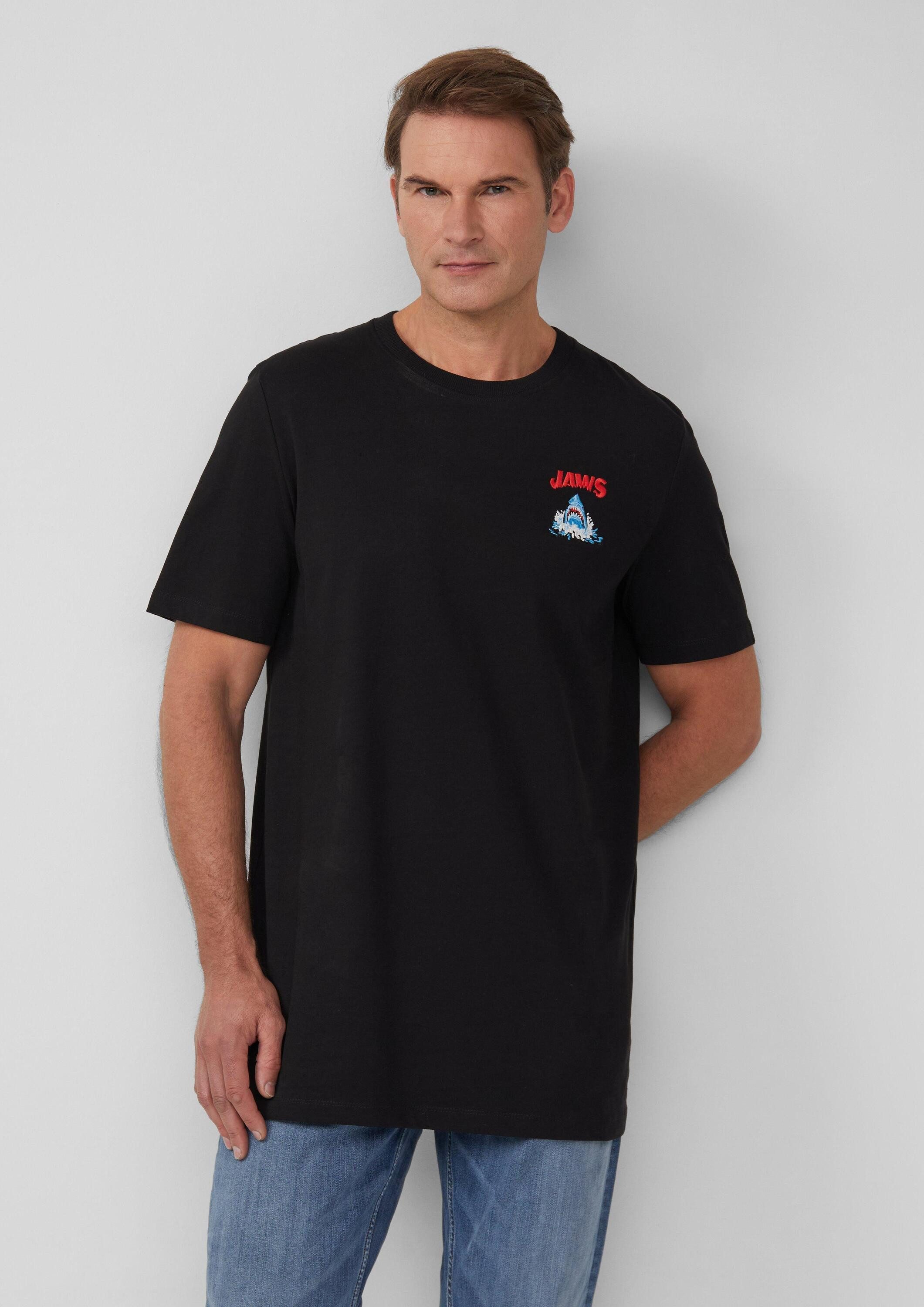 s.Oliver Kurzarmshirt T-Shirt T-Shirt mit Crew Neck und Frontprint
