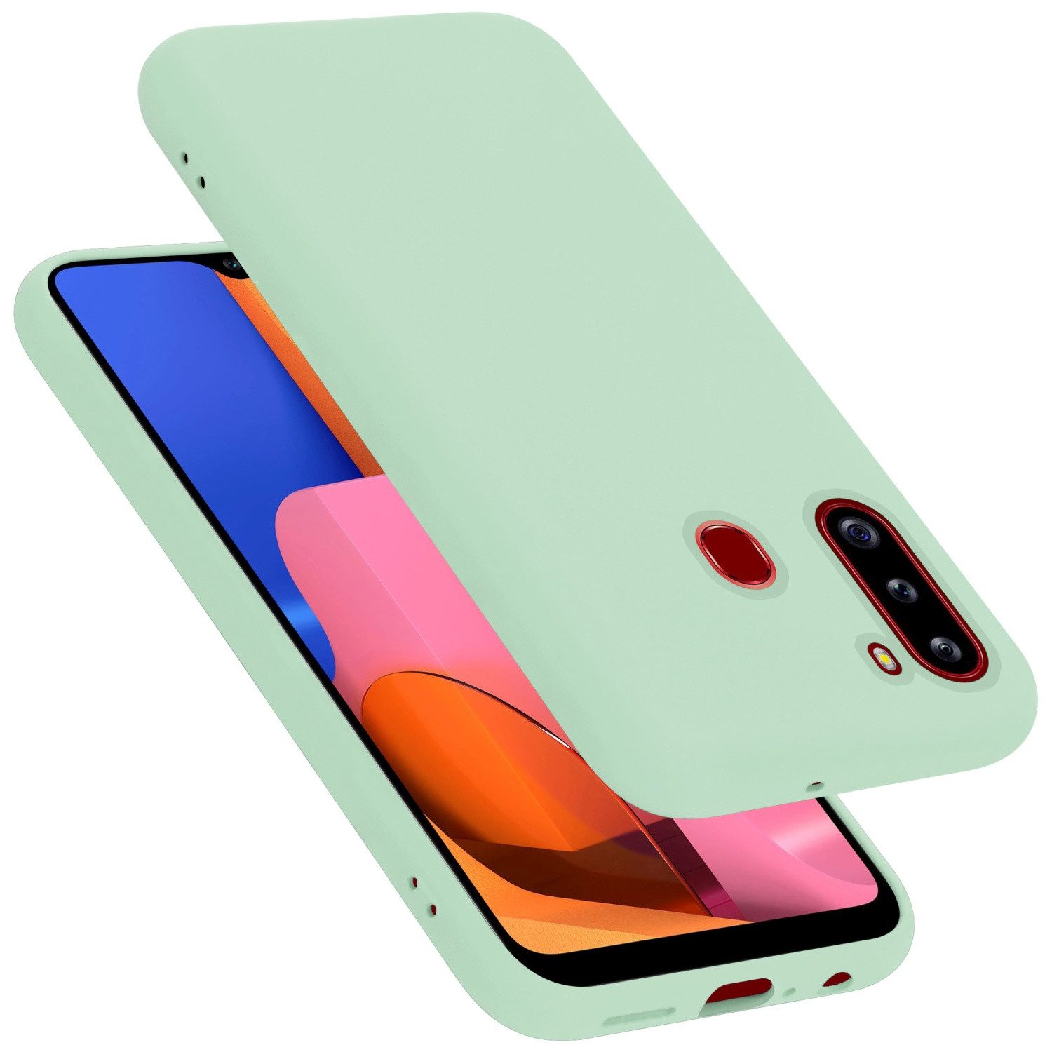 Cadorabo Handyhülle für Samsung Galaxy A21 Hülle Samsung Galaxy A21, Flexible Hülle TPU Silikon Schutzhülle Back Cover Case