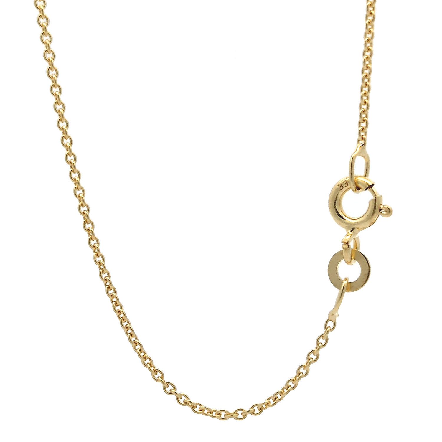 HOPLO Goldkette Goldkette Ankerkette rund Länge 36cm - Breite 1,2mm - 333-8 Karat Gold, Made in Germany – Bild 4 von 5