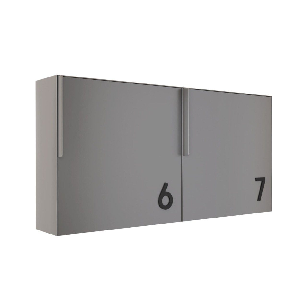 Bravios Briefkasten Wandbriefkasten Porto Grau Metallic