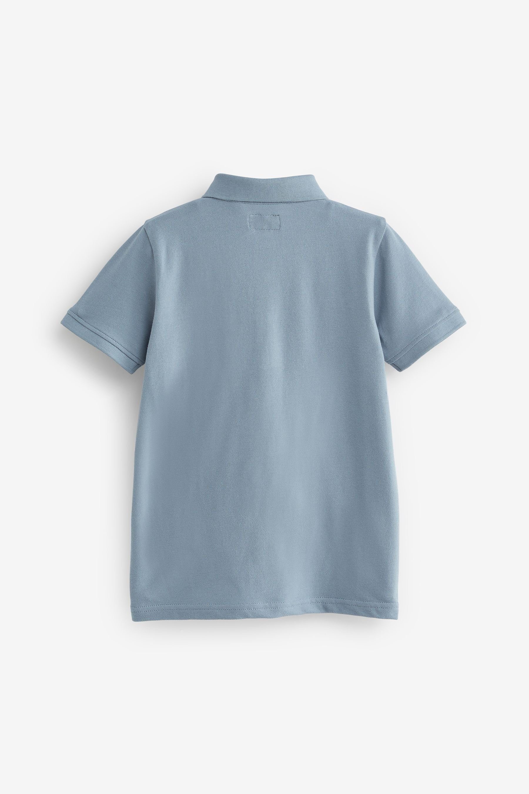 Poloshirt (1-tlg) Next Kurzärmeliges Blue Denim Polo-Shirt