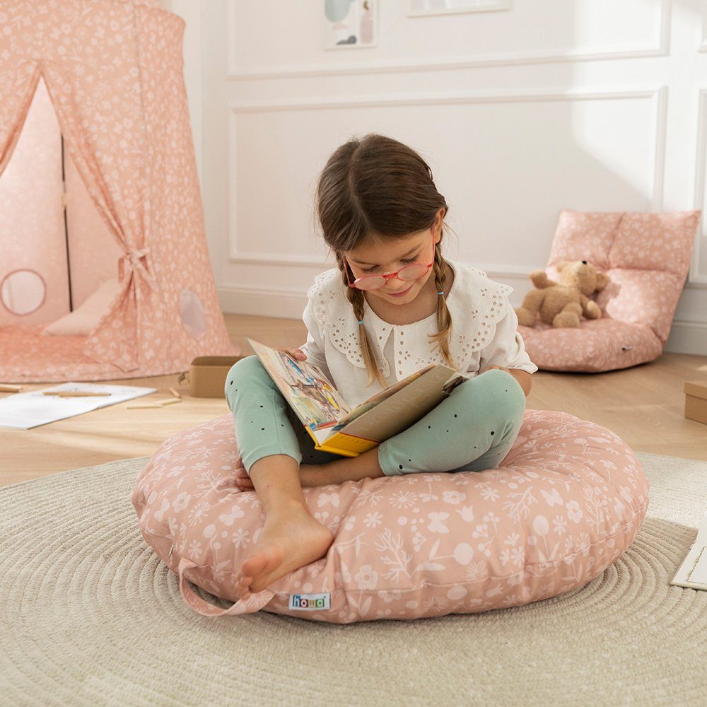 howa Bodenkissen flowers, Kissen incl. Füllung Ø 80 cm für Kinderzimmer