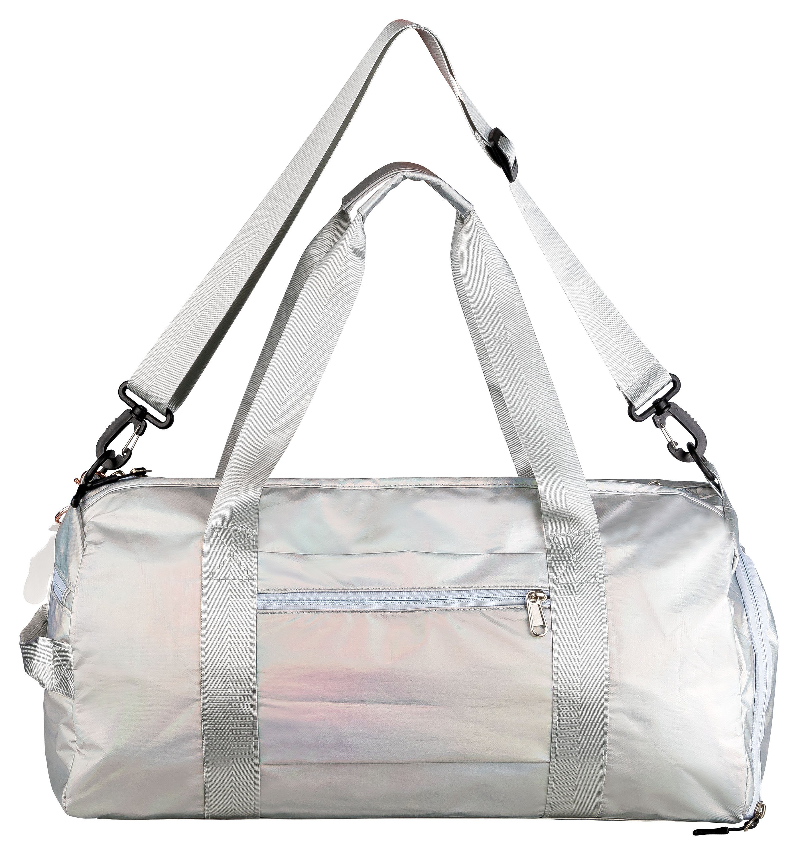 tanzmuster Sporttasche Ballett Tasche silber, mit Ballettschuhe Aufdruck günstig online kaufen