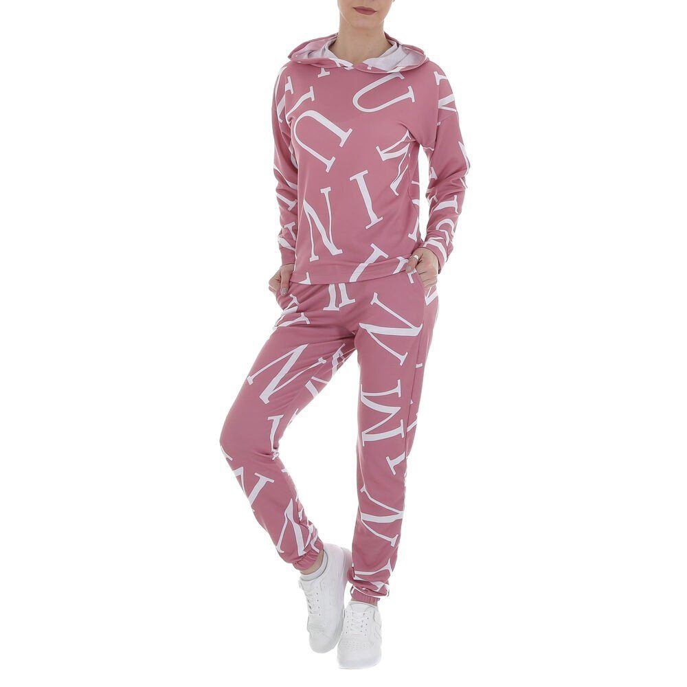 Ital-Design Jogginganzug Damen Freizeit, Kapuze Textprint günstig online kaufen
