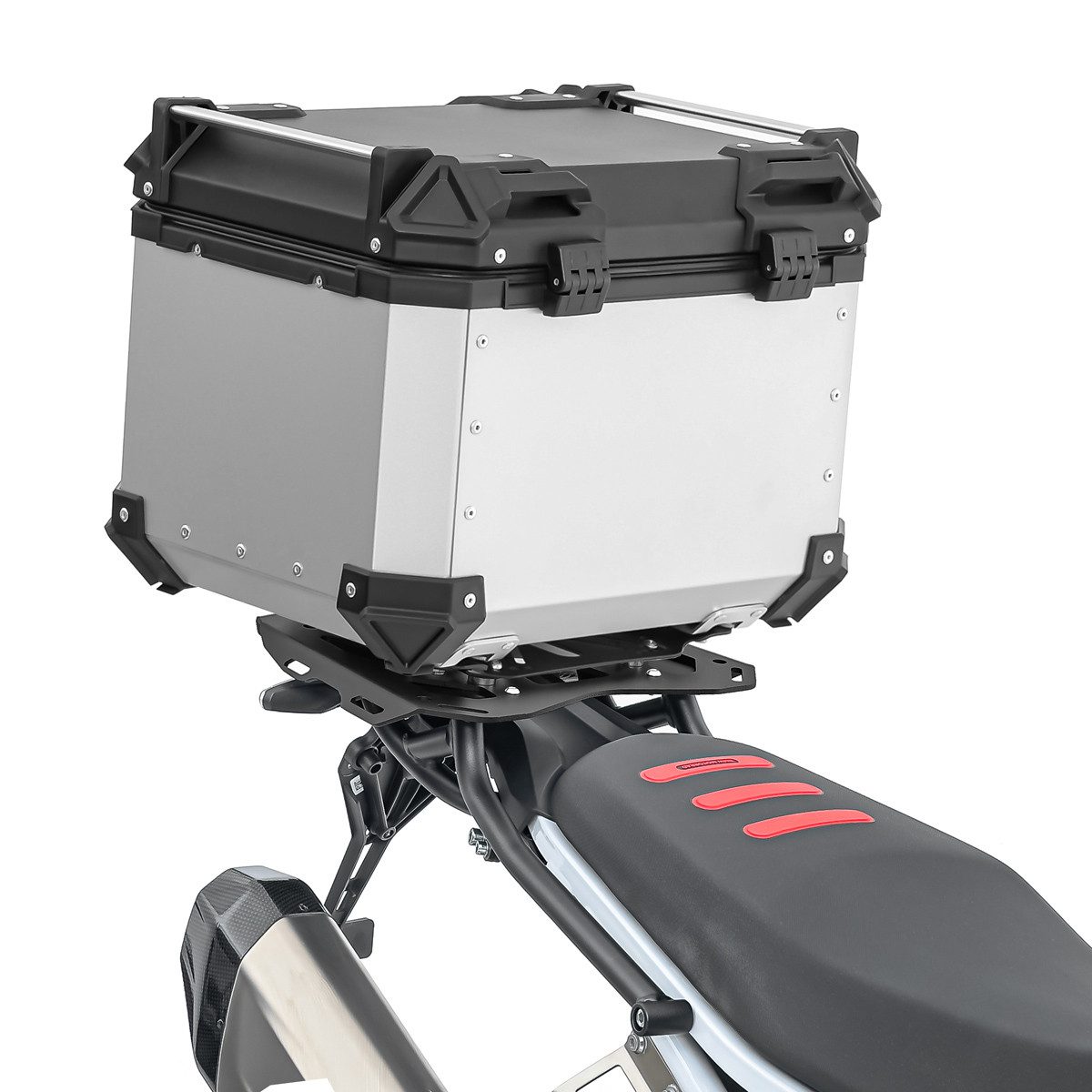 Bagtecs Topcase Set Alu Topcase + Gepäckbrücke für BMW F 900 GS 24-25 XB45 silber DPL1