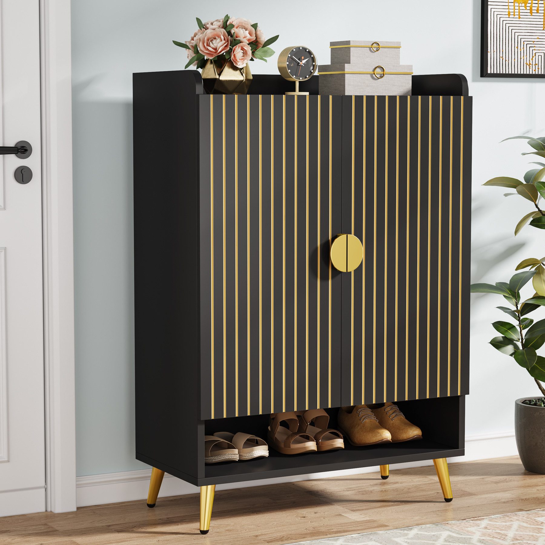 Tribesigns Schuhschrank 6-stufiger Schuhaufbewahrung Schrank mit verstellba günstig online kaufen