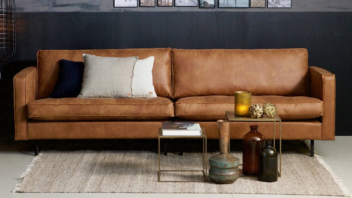 BePureHome Sofa Sofa Rodeo "Classic" 3-Sitzer - Leder Cognac, freistellbar