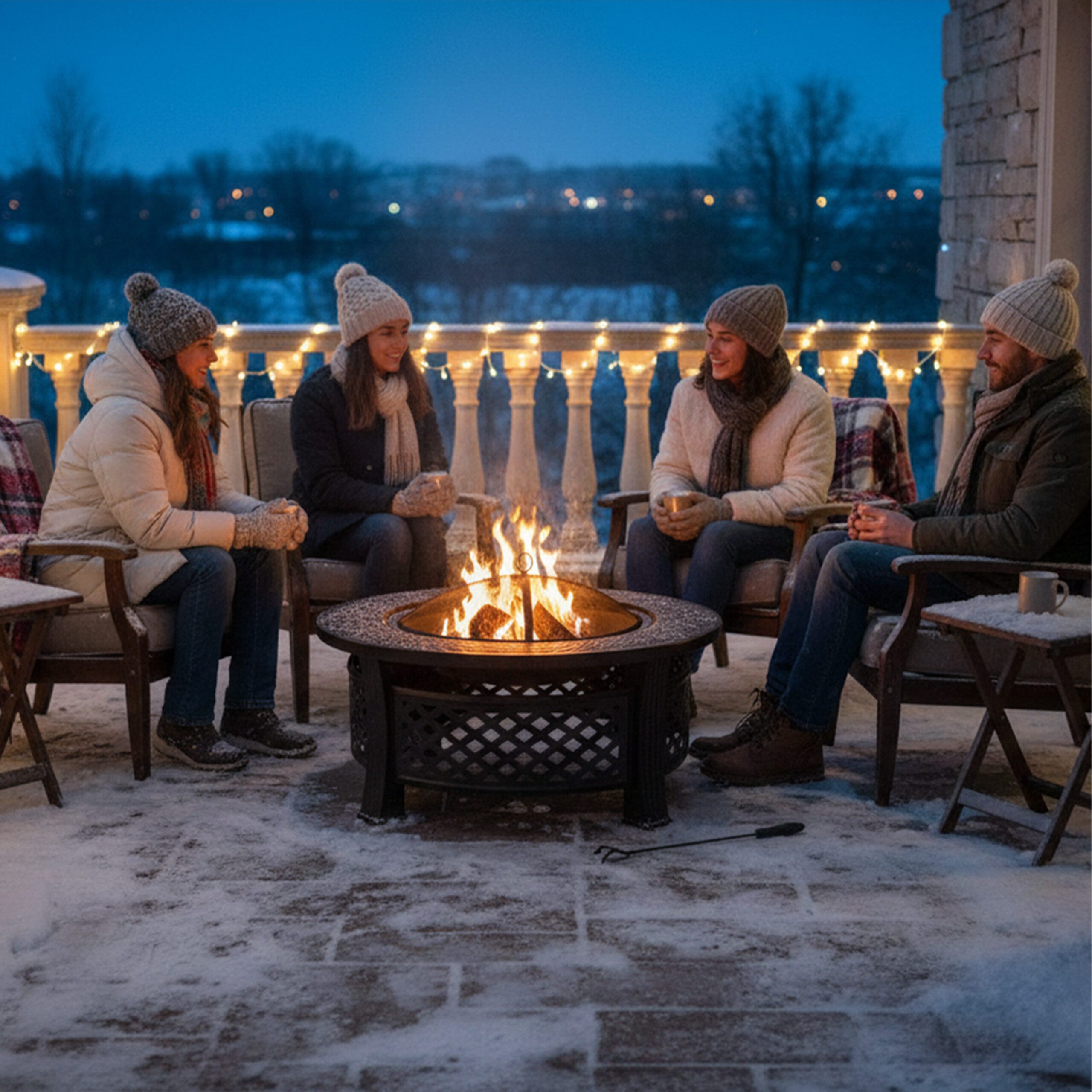 relaxdays Feuerschale mit Grillrost