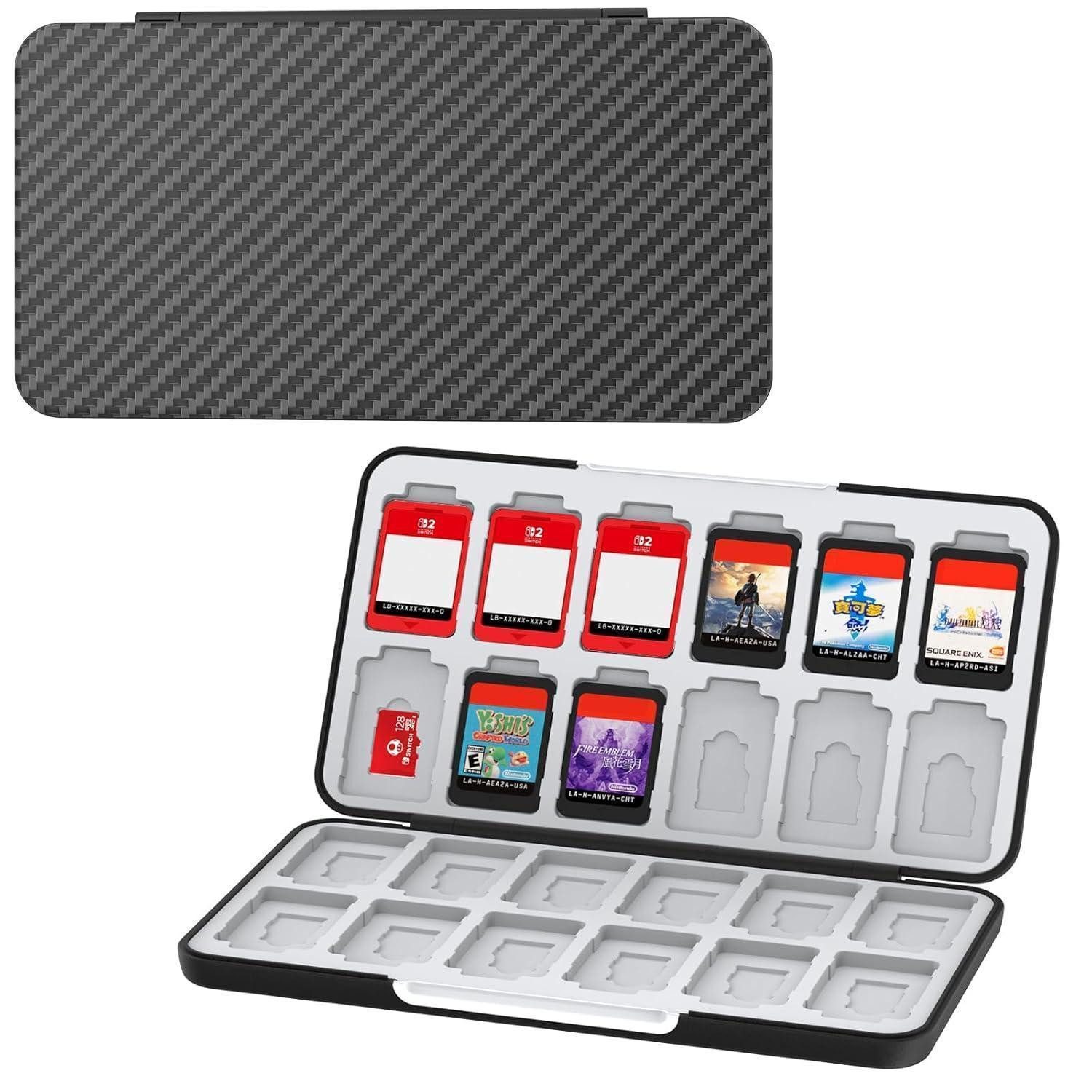 LuxusKollektion Aufbewahrungsbox Game Card Aufbewahrungsbox für Switch OLED Memory Storage, 24 Game