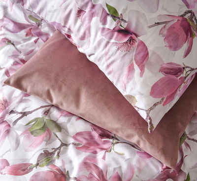 Wendebettwäsche Dorothy, APELT, Satin (Bio-Baumwolle), exklusive Design Bettwäsche mit großblütigen Magnolienzweige