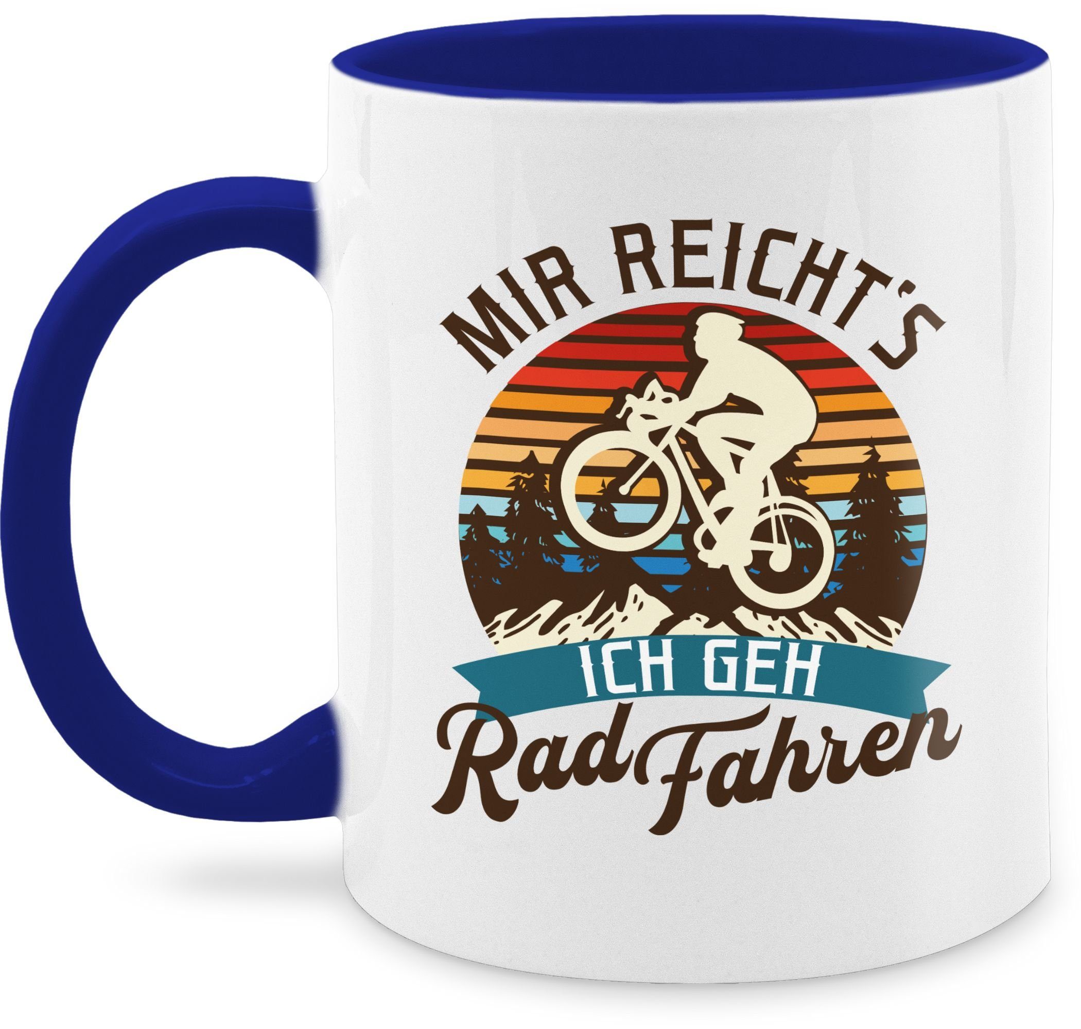 Lieferung zum Direktimportpreis Shirtracer Tasse Mir reicht's ich Rad Kaffeetasse Fahrrad, Dunkelblau 2 Mountainbike Geschenk Geschenk fahren - Keramik, Hobby geh