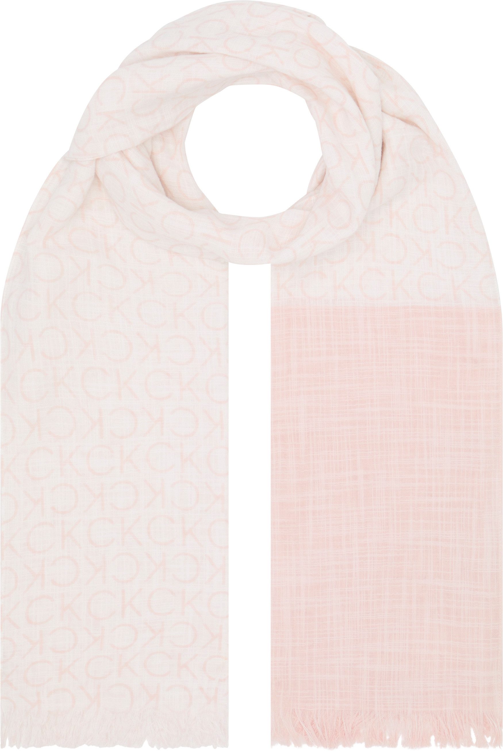 Calvin Klein Schal MONOGRAM COTTON GAUZE STOLE, mit Logomuster günstig online kaufen