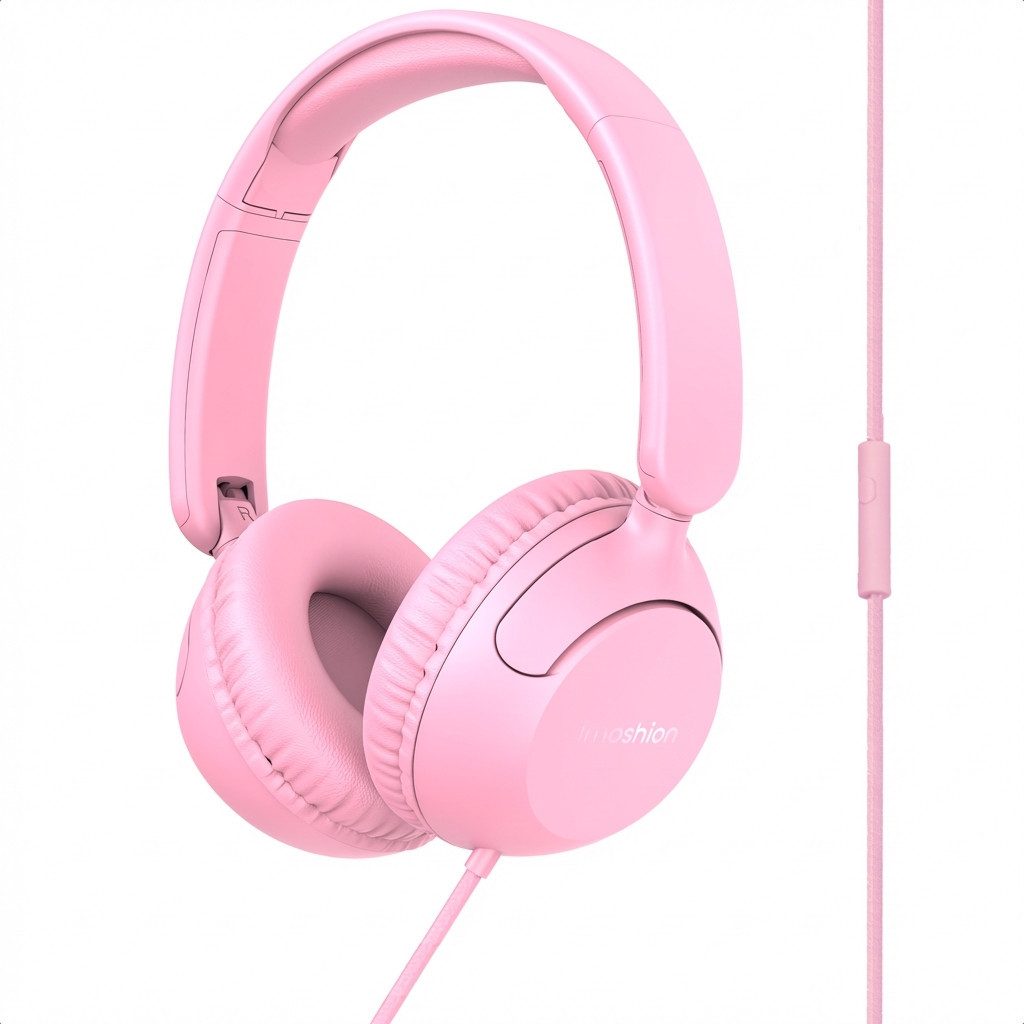 imoshion imoshion Kinderkopfhörer mit AUX-Kabel - Dezibelbegrenzer - Candy Pink Kinder-Kopfhörer von imoshion