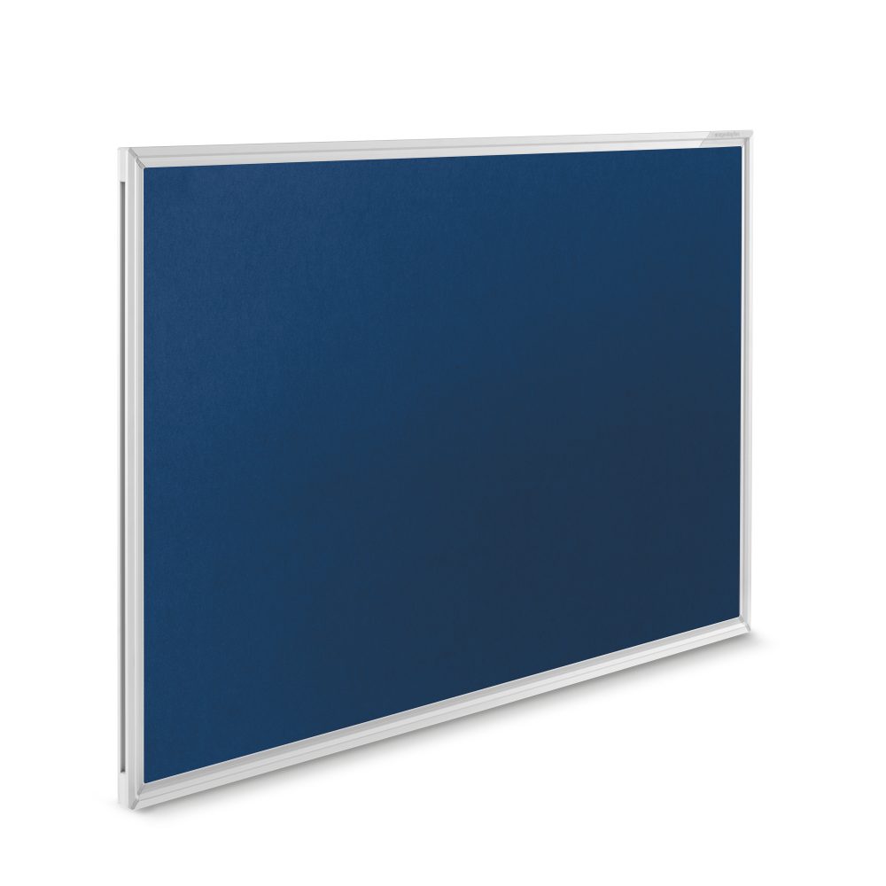 magnetoplan® Hängevitrine Pinnwand Moderations- Präsentationswand Textilboard 150x100cm - Blau (1-St)