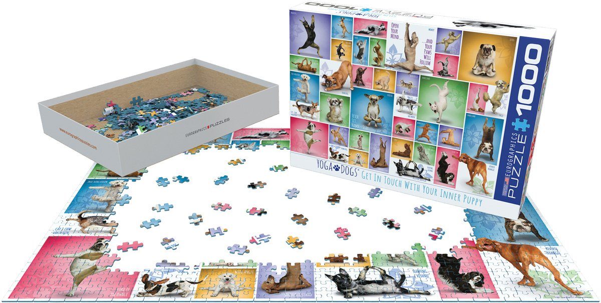 Puzzleteile cm, Yoga - 68x48 1000 Hunde empireposter im Puzzle Teile Format Puzzle