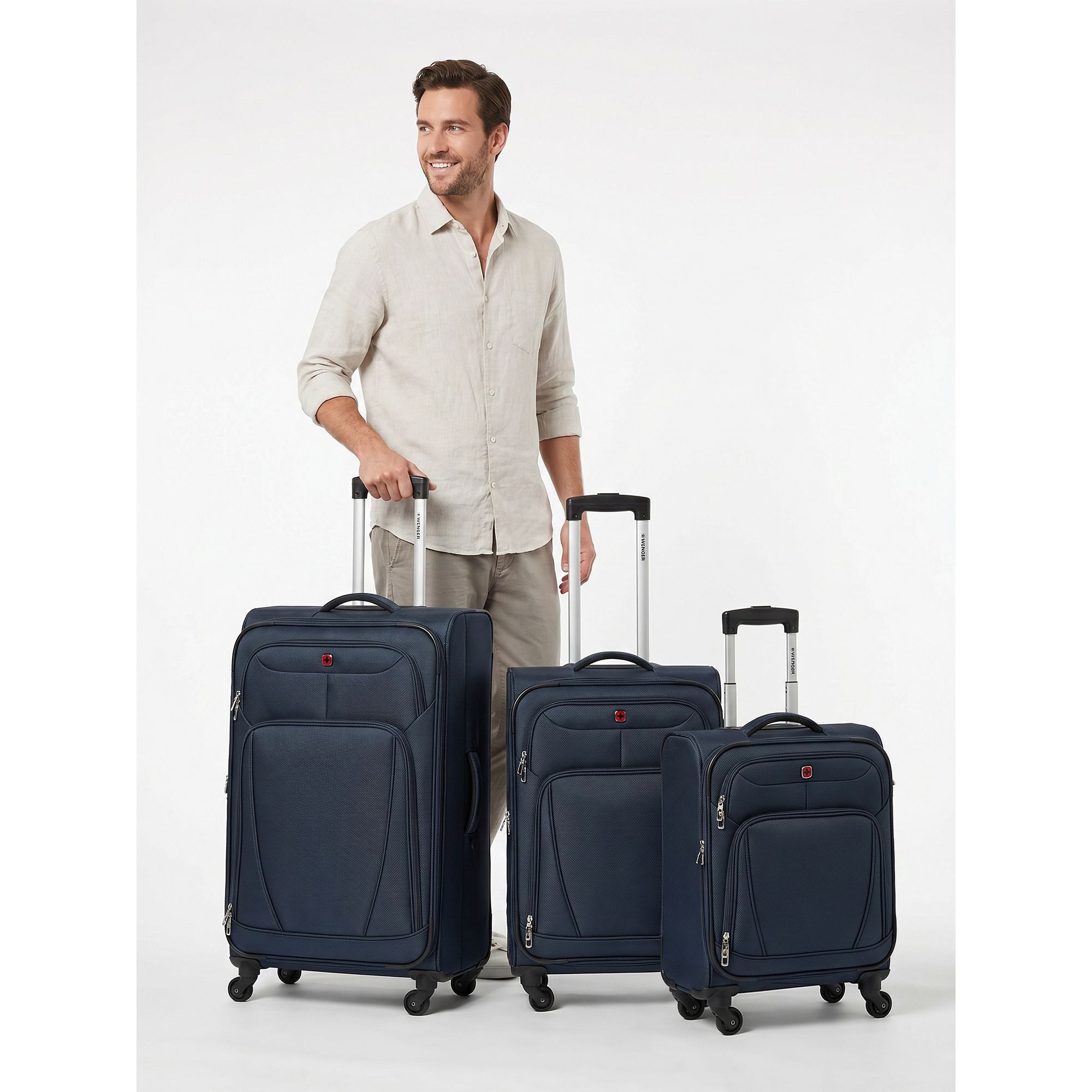 Wenger Trolleyset Beaumont, 4 Rollen, (3-teilig, 3 tlg), Polyester