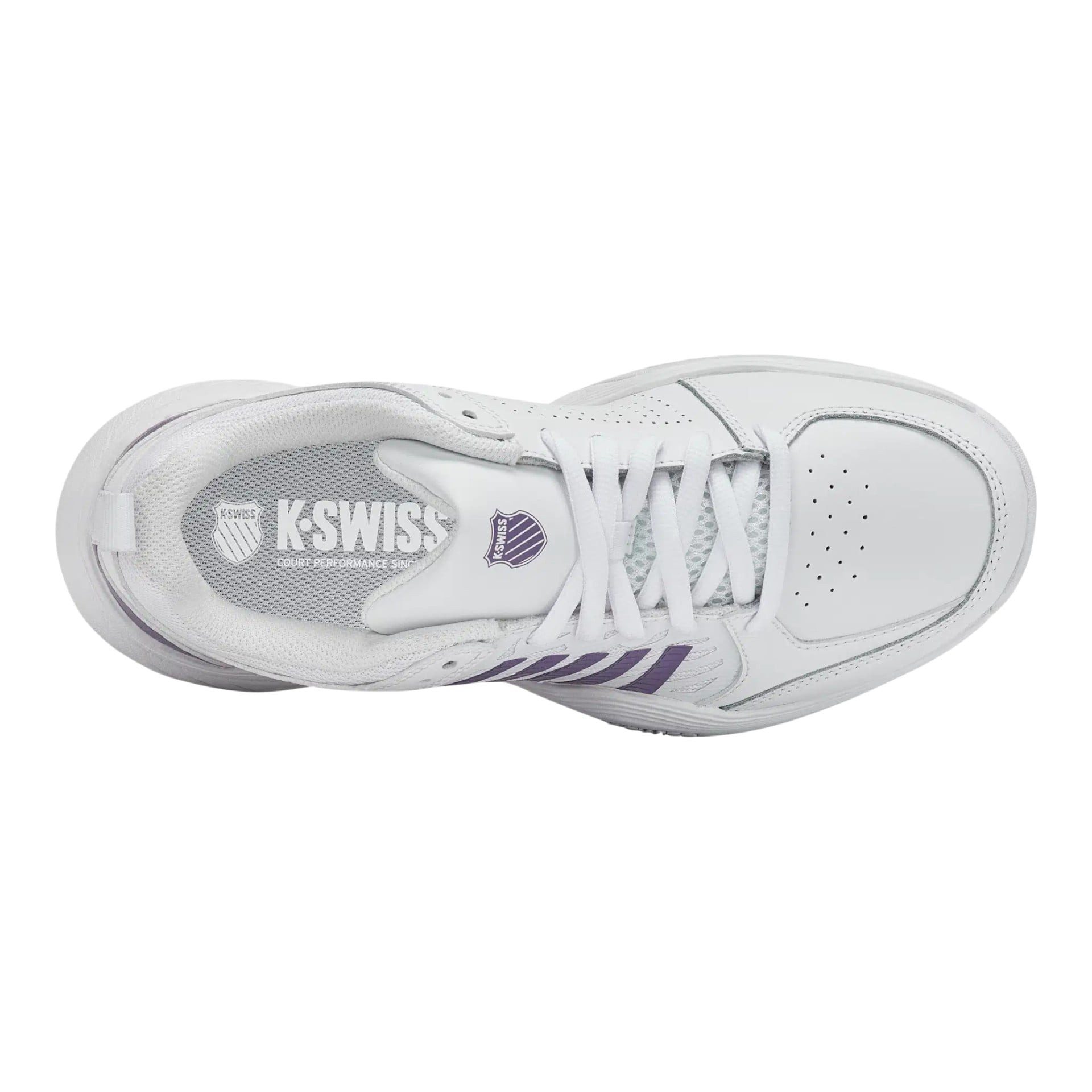 K-Swiss Performance Court Express 2 Clay/Sandplatz 2026 weiss/lavender Damen Tennisschuh