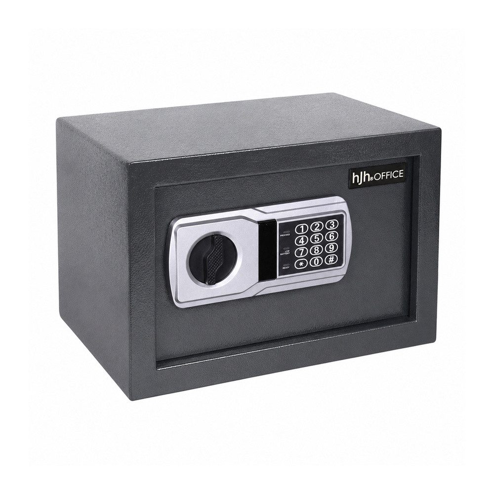 hjh OFFICE Möbeltresor Tresor Safe Compact Basic Stahl, Elektronischer Safe mit individuell einstellbarem PIN-Code, 35x25x25cm