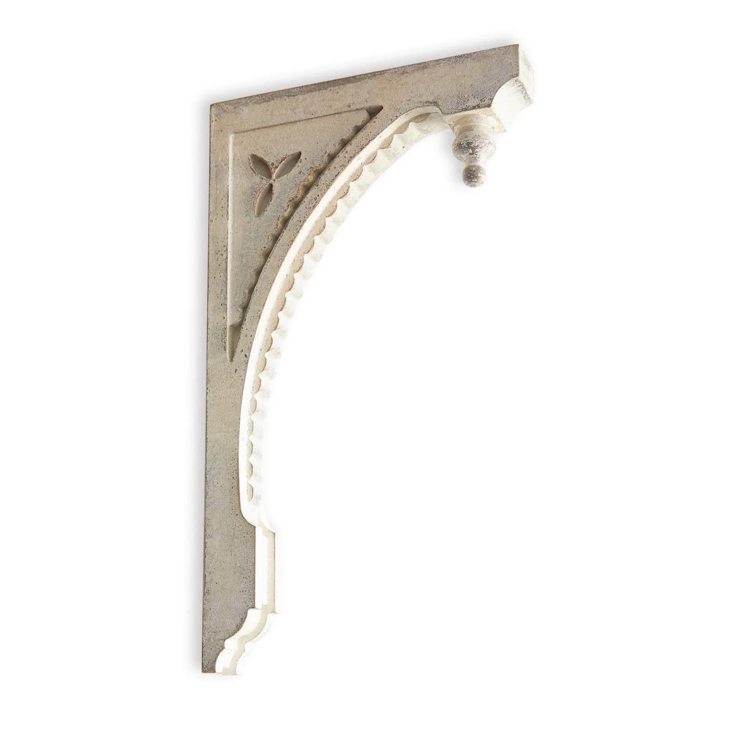 Mirabeau Wanddekoobjekt Wandornament 2er Set Bizue antikweiß, stilvolles Interieur, Aus Polyresin gefertigt, Charmanter Shabby-Chic