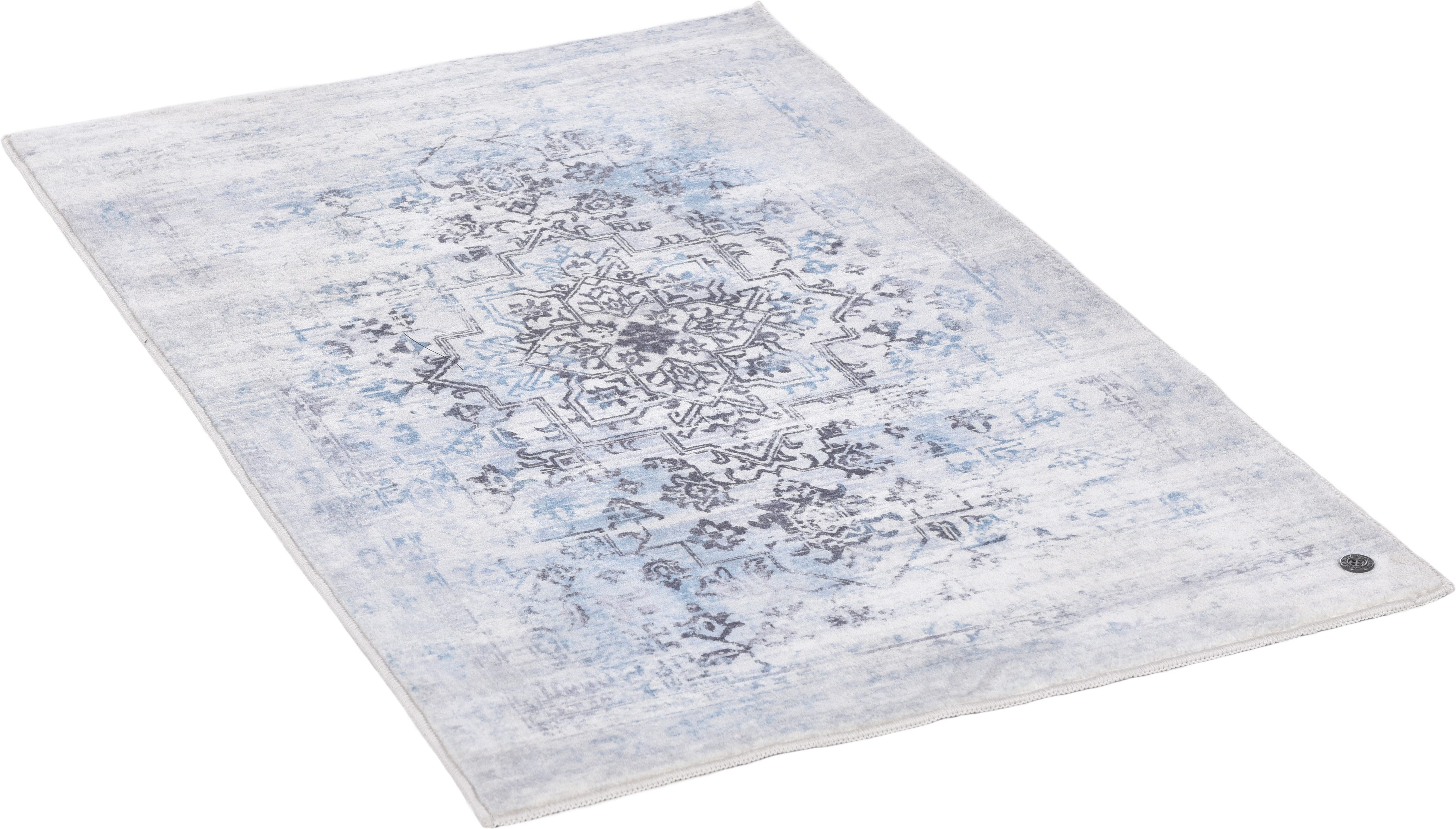 TOM TAILOR HOME Badematte Oriental Bath SIX, Höhe 7 mm, rutschhemmend beschichtet, strapazierfähig, fußbodenheizungsgeeignet, Polyester, rechteckig, Badteppich, Orient-Optik, Vintage Design, waschbar