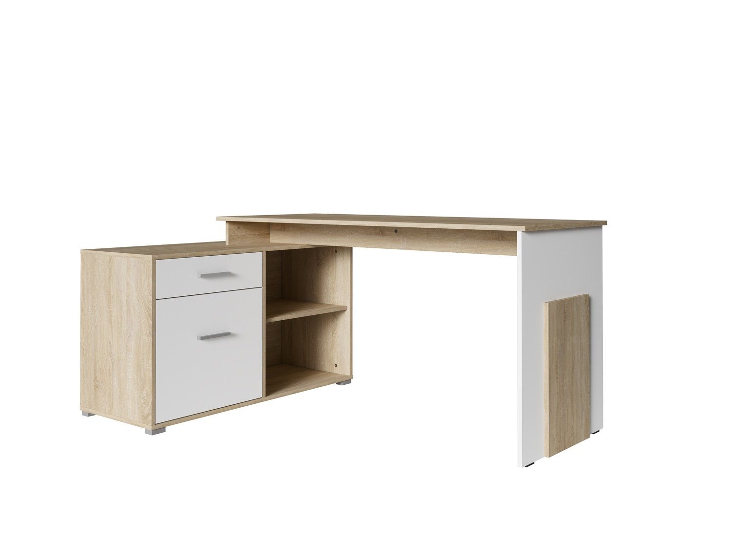 Masseno Schreibtisch GARDA 167,5 x 76 cm mit 1 Schubladen und 1 Türen Eiche Sonoma