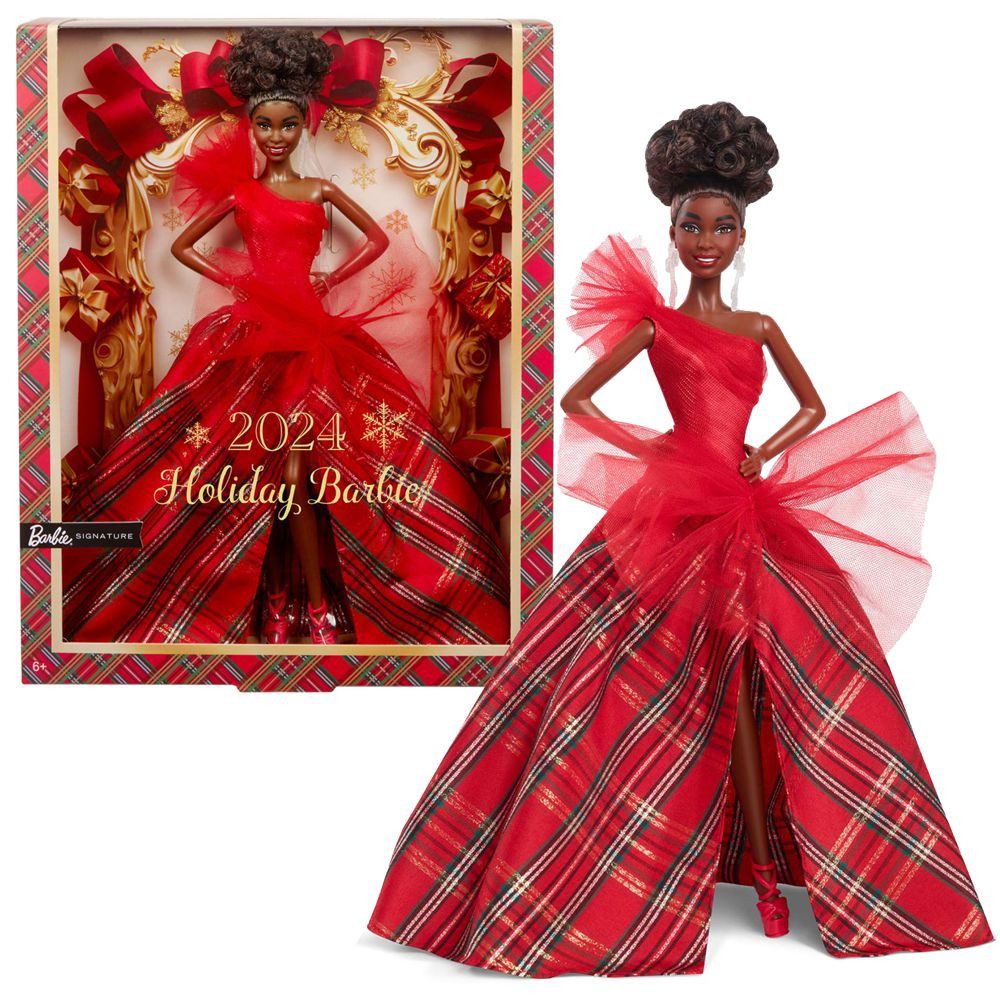 Barbie Anziehpuppe Holiday Barbie 2024 HRM62 Mattel Signature Puppe Sammelp günstig online kaufen