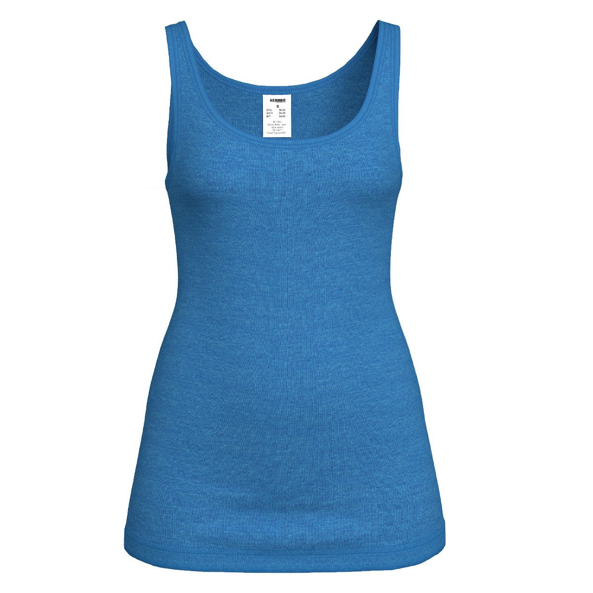 HERMKO Achseltop 40310 Merinowolle/Tencel ärmelloses Shirt hergestellt in E günstig online kaufen