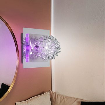 etc-shop LED Gartenstrahler, Leuchtmittel nicht inklusive, Wandleuchte Wandlampe Wohnzimmerleuchte Deko LED Flurlampe Chrom