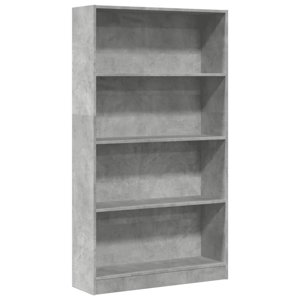 vidaXL Bücherregal Bücherregal Betongrau 80x24x143 cm günstig online kaufen