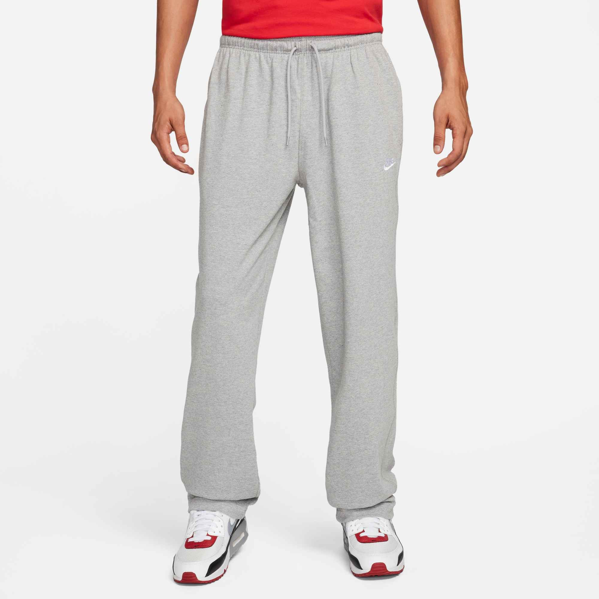 Nike Sportswear Sporthose Nike Sportswear Club Men's Knit Open-Hem Pants mit elastischem Bund und Kordelzug, aus Baumwoll-Jersey, lange Form