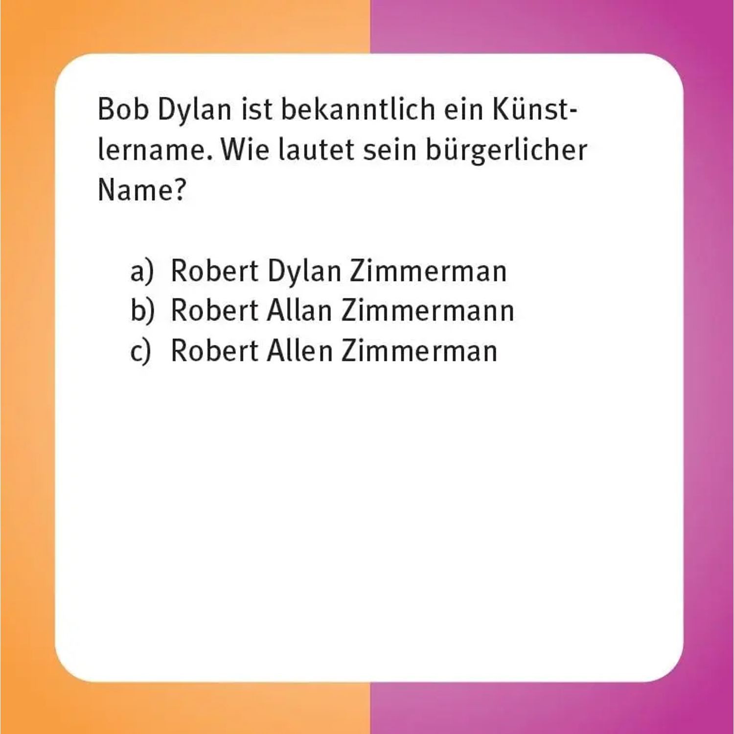 ars vivendi Spiel Das Bob Dylan-Quiz