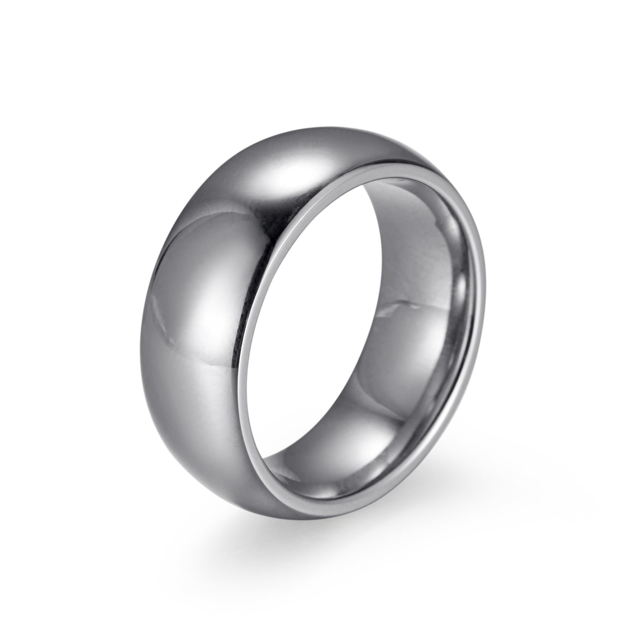 Fingerring Edelstahl glanz poliert 8mm breit