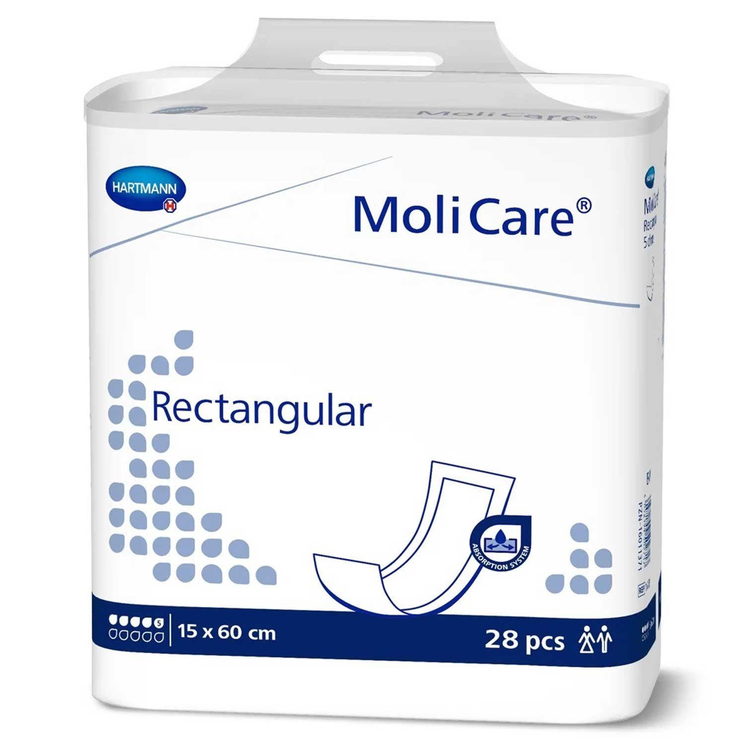 Inkontinenzauflage MoliCare® Rectangular Molicare, Lange Form für Extraschutz