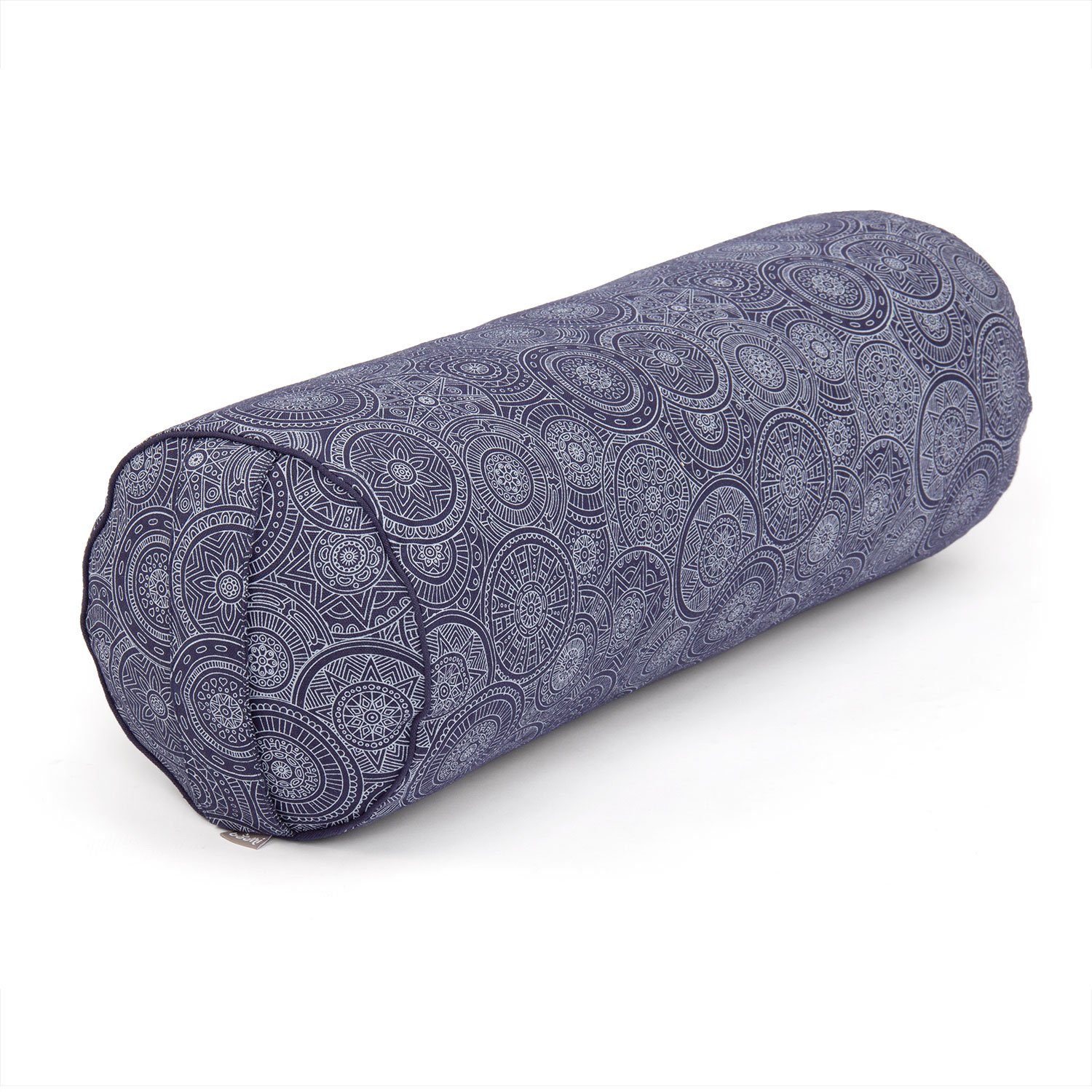 Yoga Bolster Yoga Bolster gemustert, 65 x Ø 23 cm Mandala, dunkelblau, Kapok