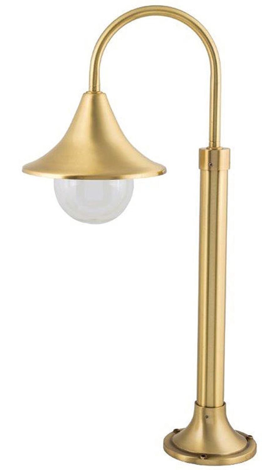 Außen-Stehlampe Stil rostfrei Wegeleuche H:65cm VOLOS, Maritimer wetterfest ohne Messing Leuchtmittel, Garten Licht-Erlebnisse