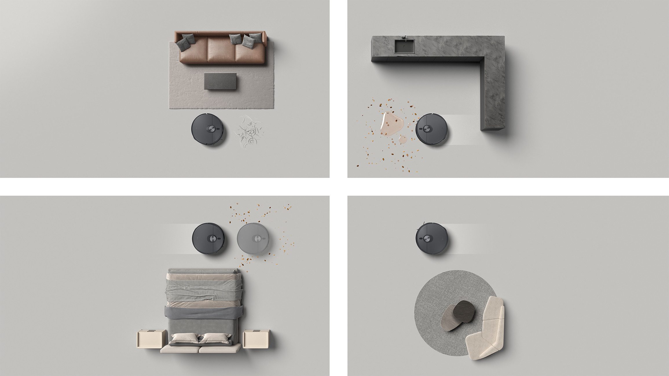 Xiaomi Saugroboter Robot Vacuum X20 Max (BHR9220EU), mit Beutel, App-Steuerbar, Hindernissensor, Rückkehr zur Station, Wischfunktion schwarz